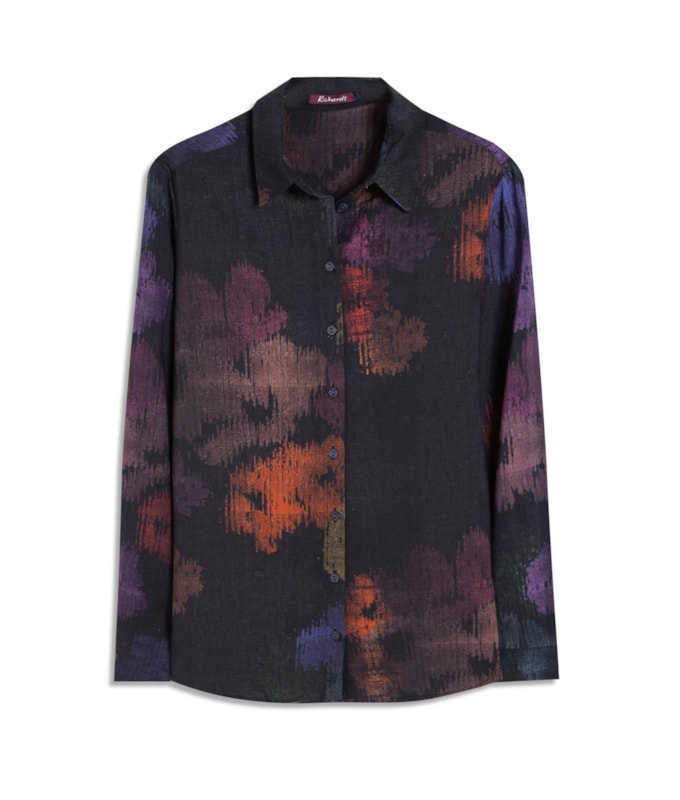 Camisa Linho  Classic Slouchy Velvet Preto