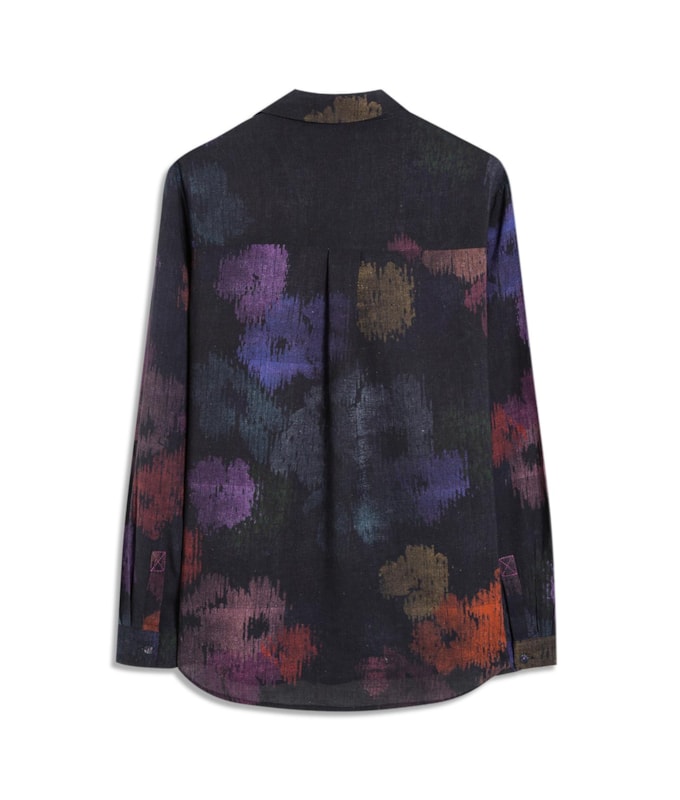 Camisa Linho  Classic Slouchy Velvet Preto