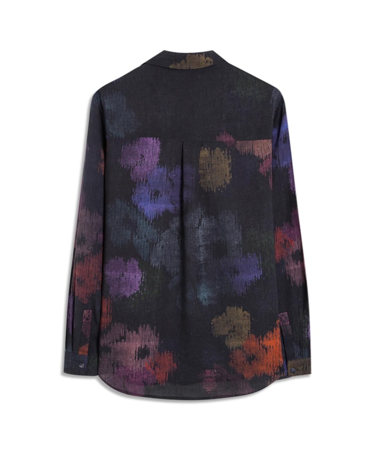 Camisa Linho  Classic Slouchy Velvet Preto