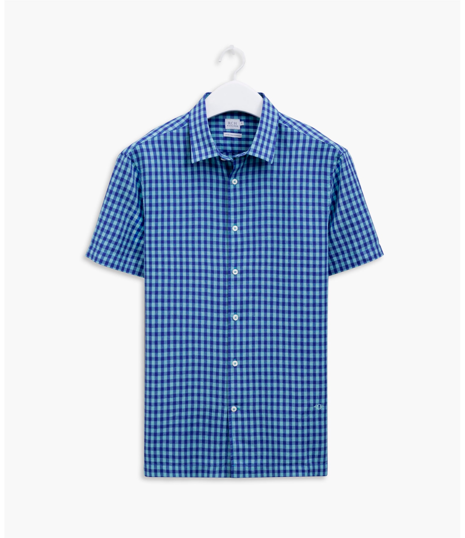 Camisa Linho Com Algodao Xadrez Mc Verde