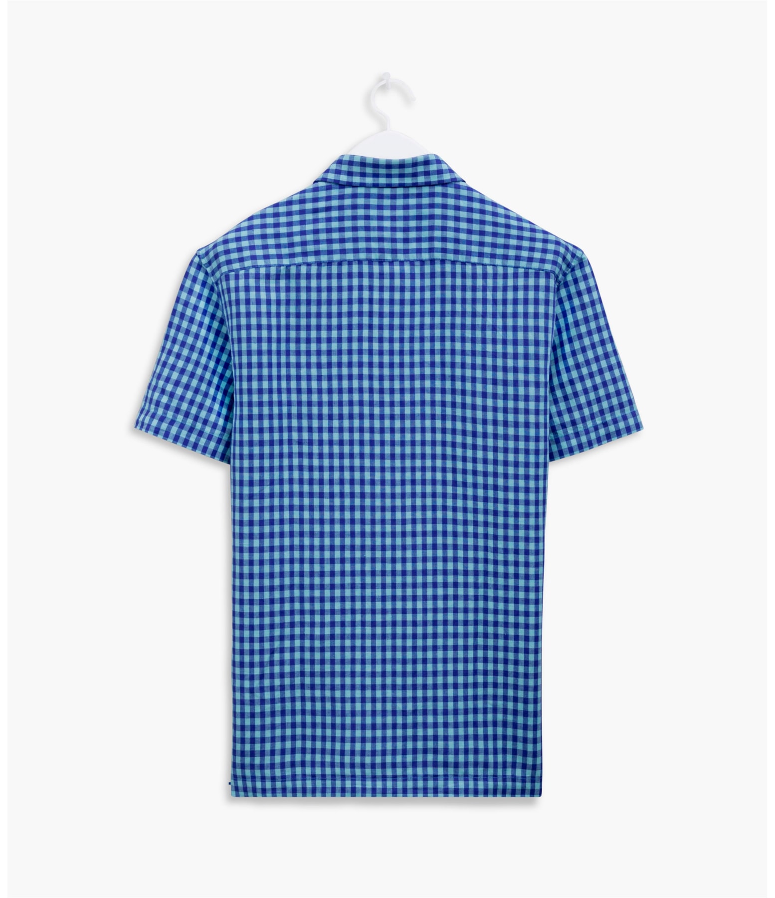 Camisa Linho Com Algodao Xadrez Mc Verde