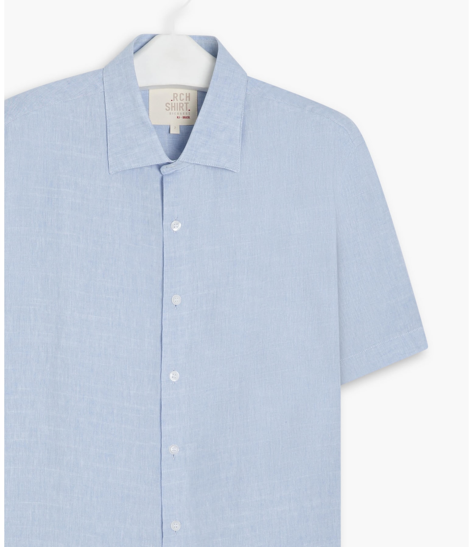 Camisa Linho  Cross Azul Claro