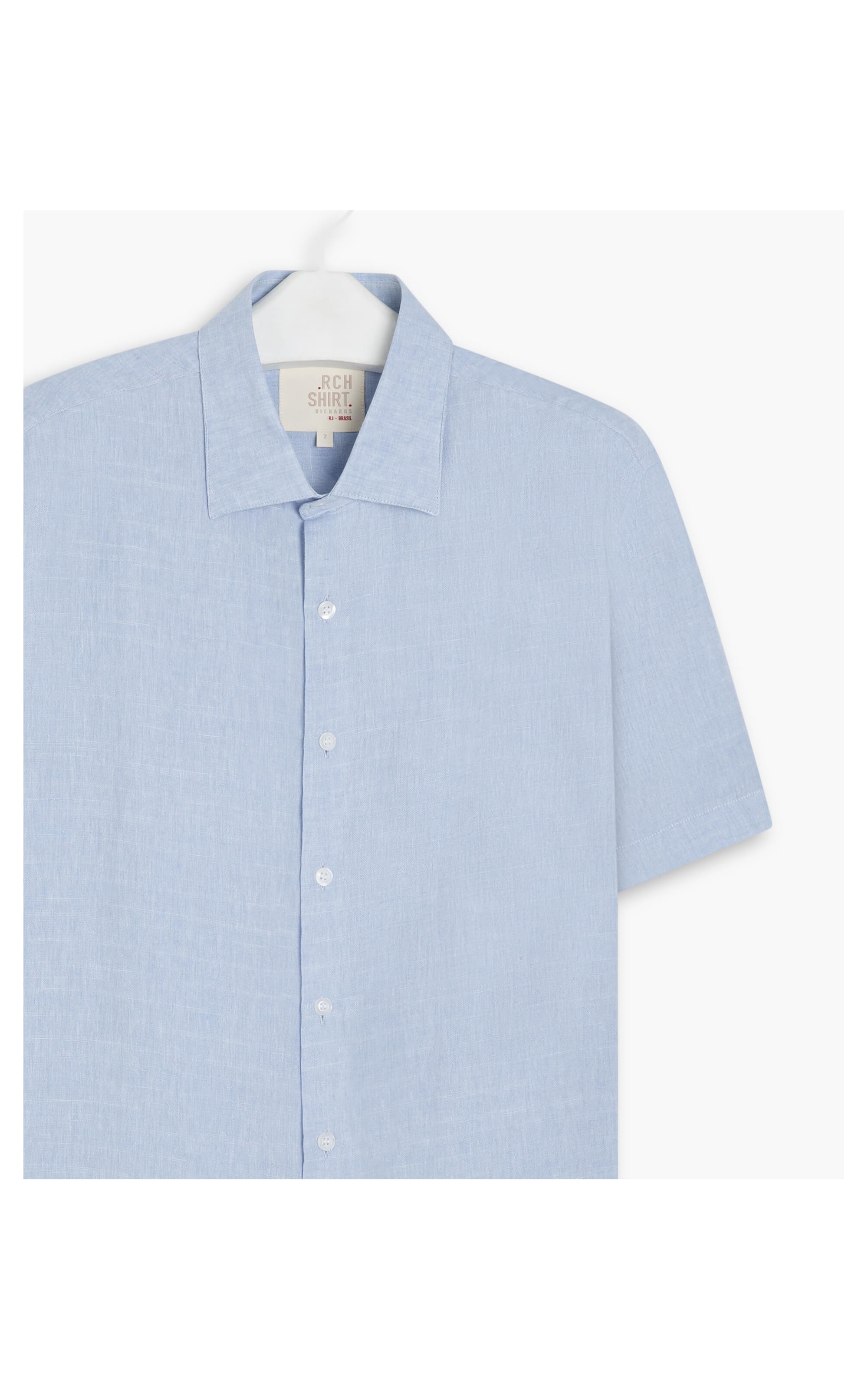 Camisa Linho  Cross Azul Claro
