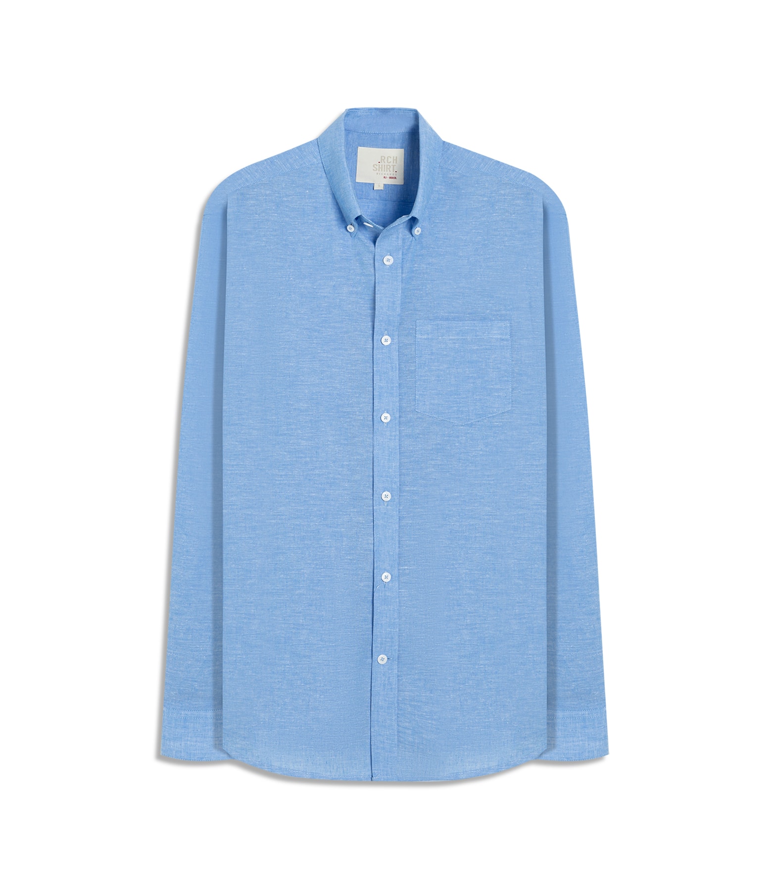 Camisa Linho  Cross Day Ml Azul Bic
