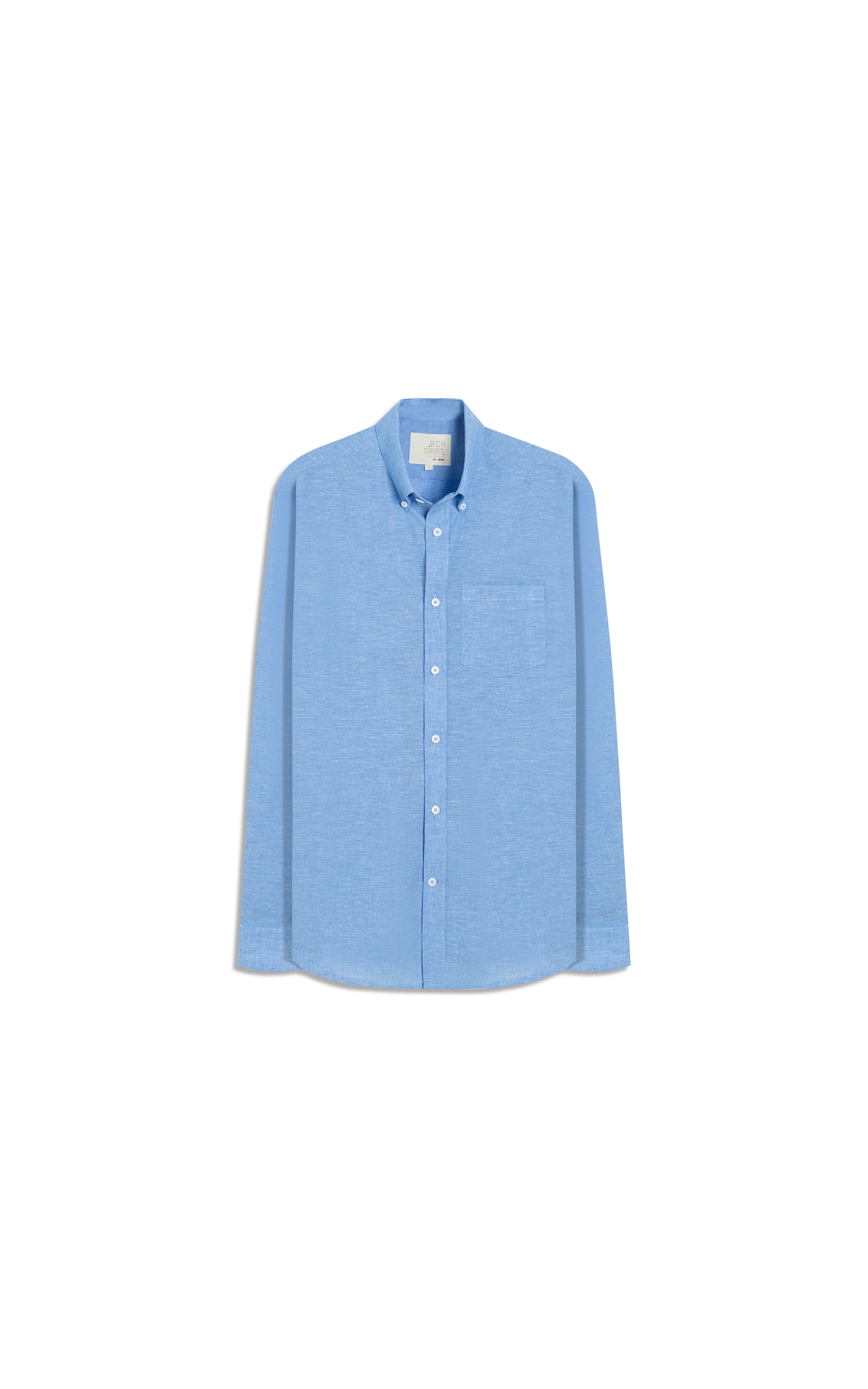 Camisa Linho  Cross Day Ml Azul Bic