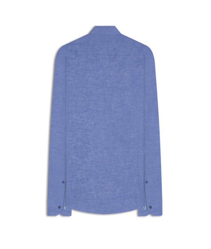 Camisa Linho  Cross Day Ml Dark Navy
