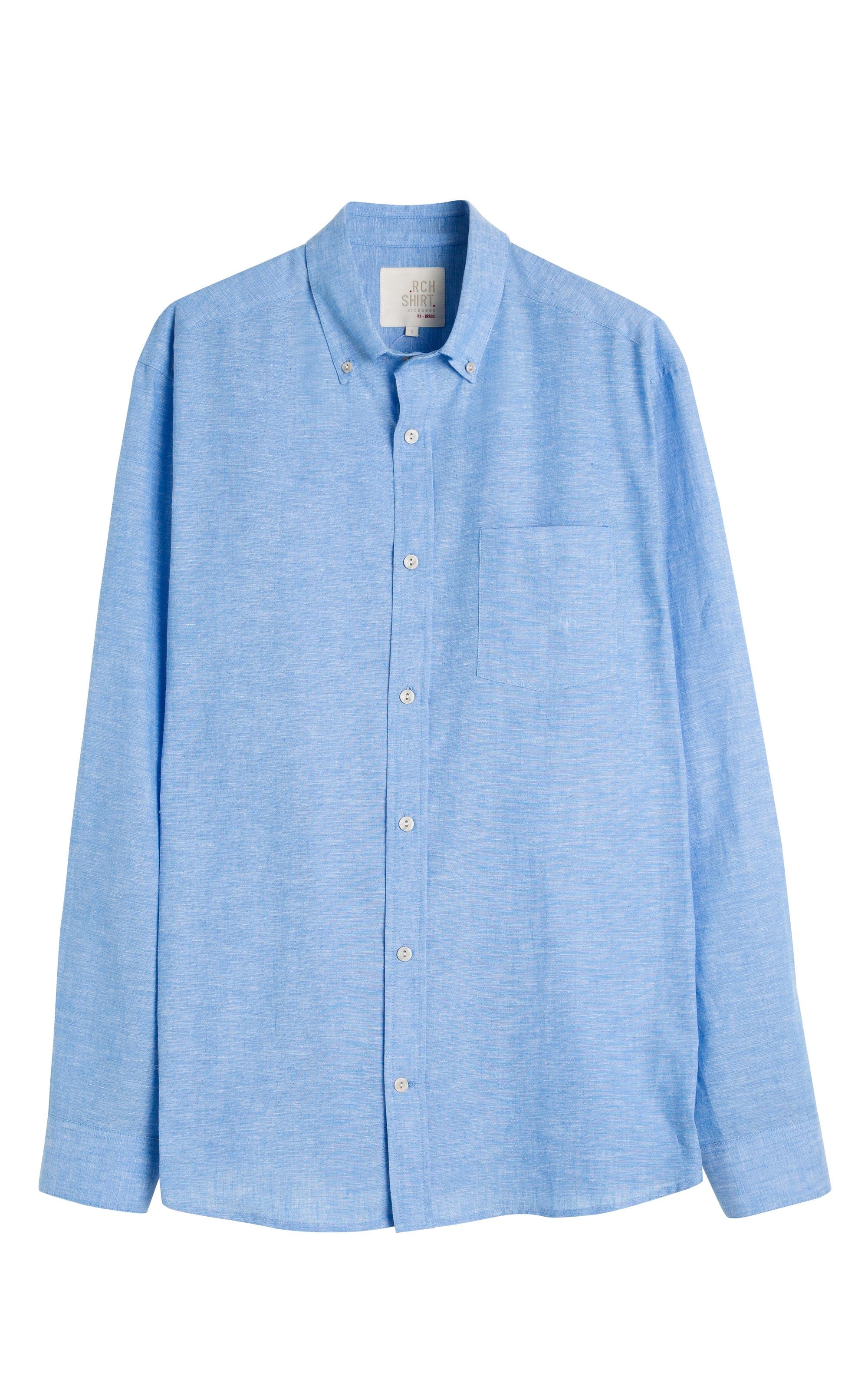 Camisa Linho  Cross Day Ml Marinho