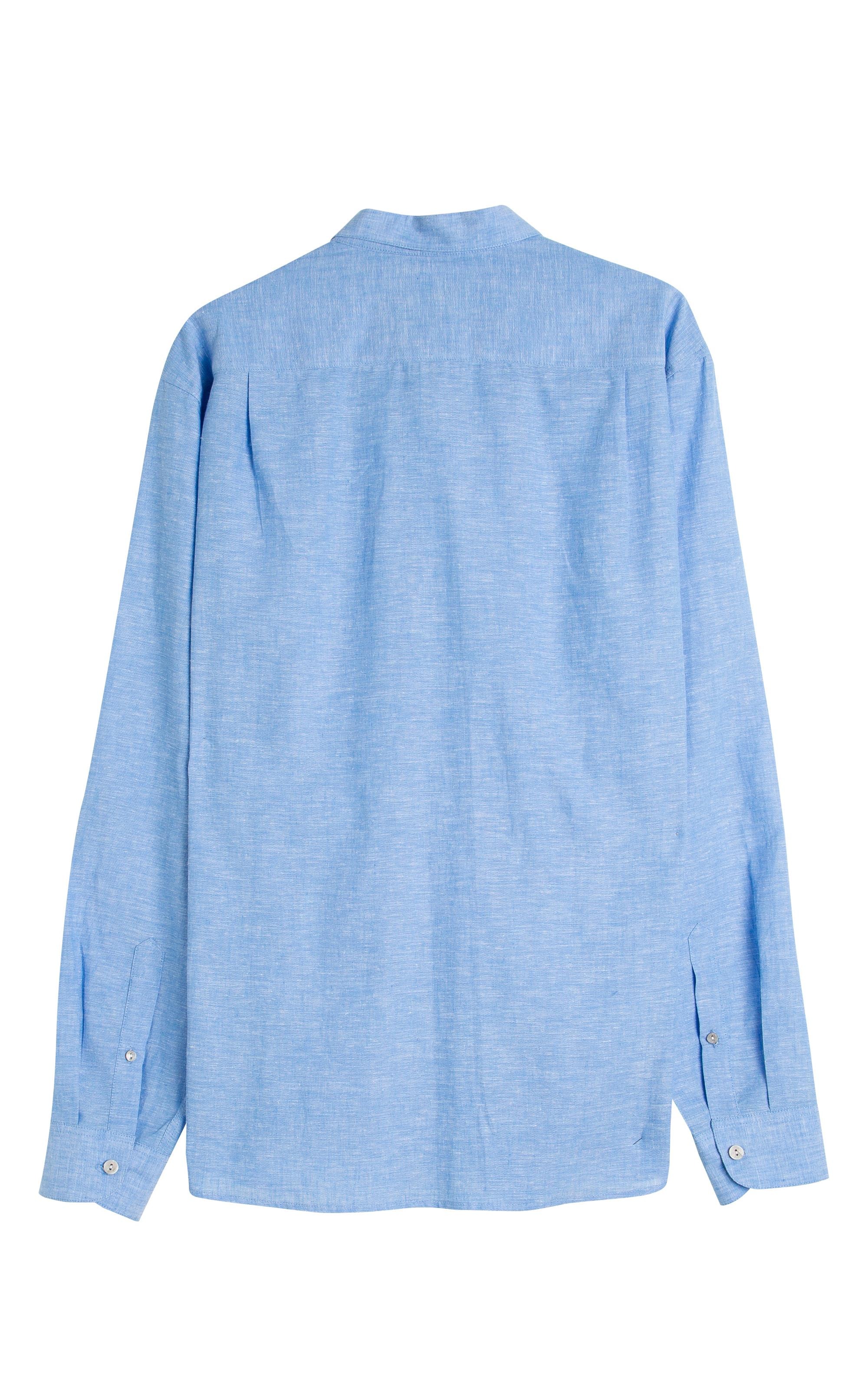 Camisa Linho  Cross Day Ml Marinho