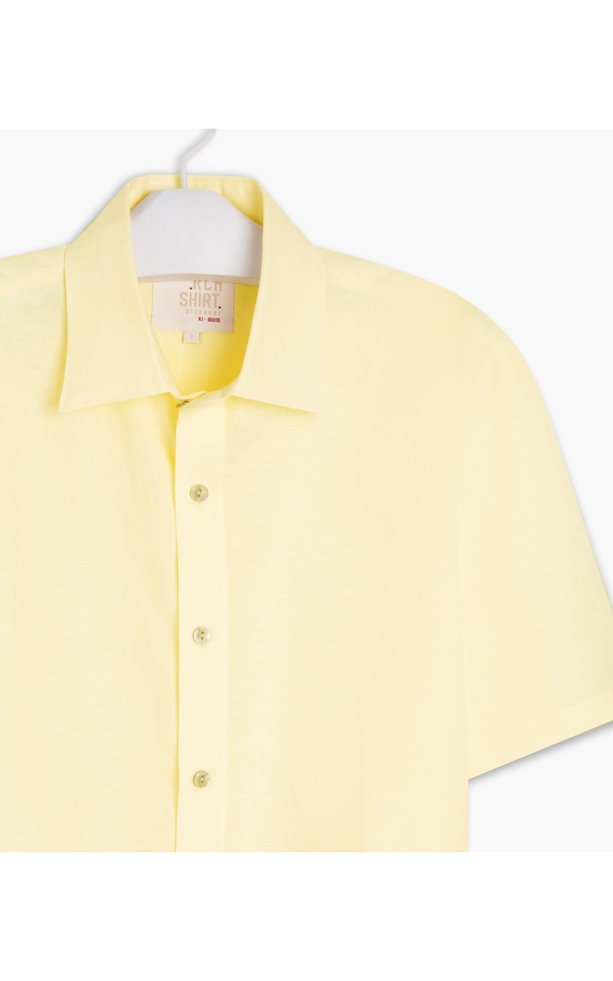 Camisa Linho  Cross Dye Amarelo