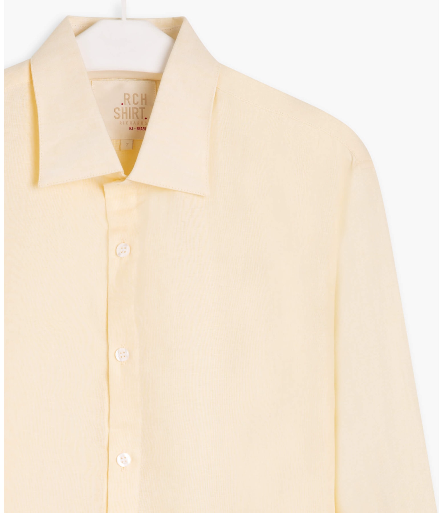 Camisa Linho  Cross Dye Amarelo