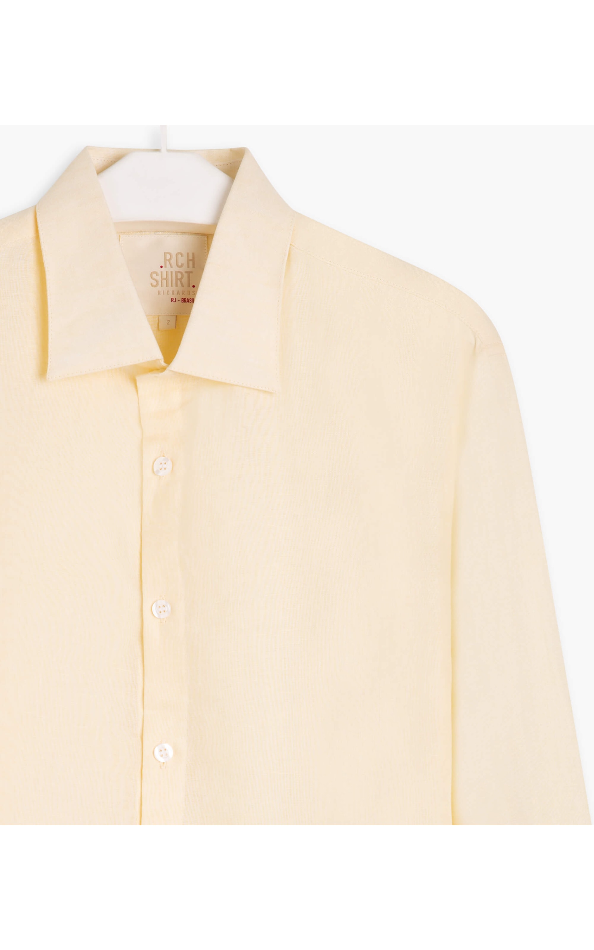 Camisa Linho  Cross Dye Amarelo