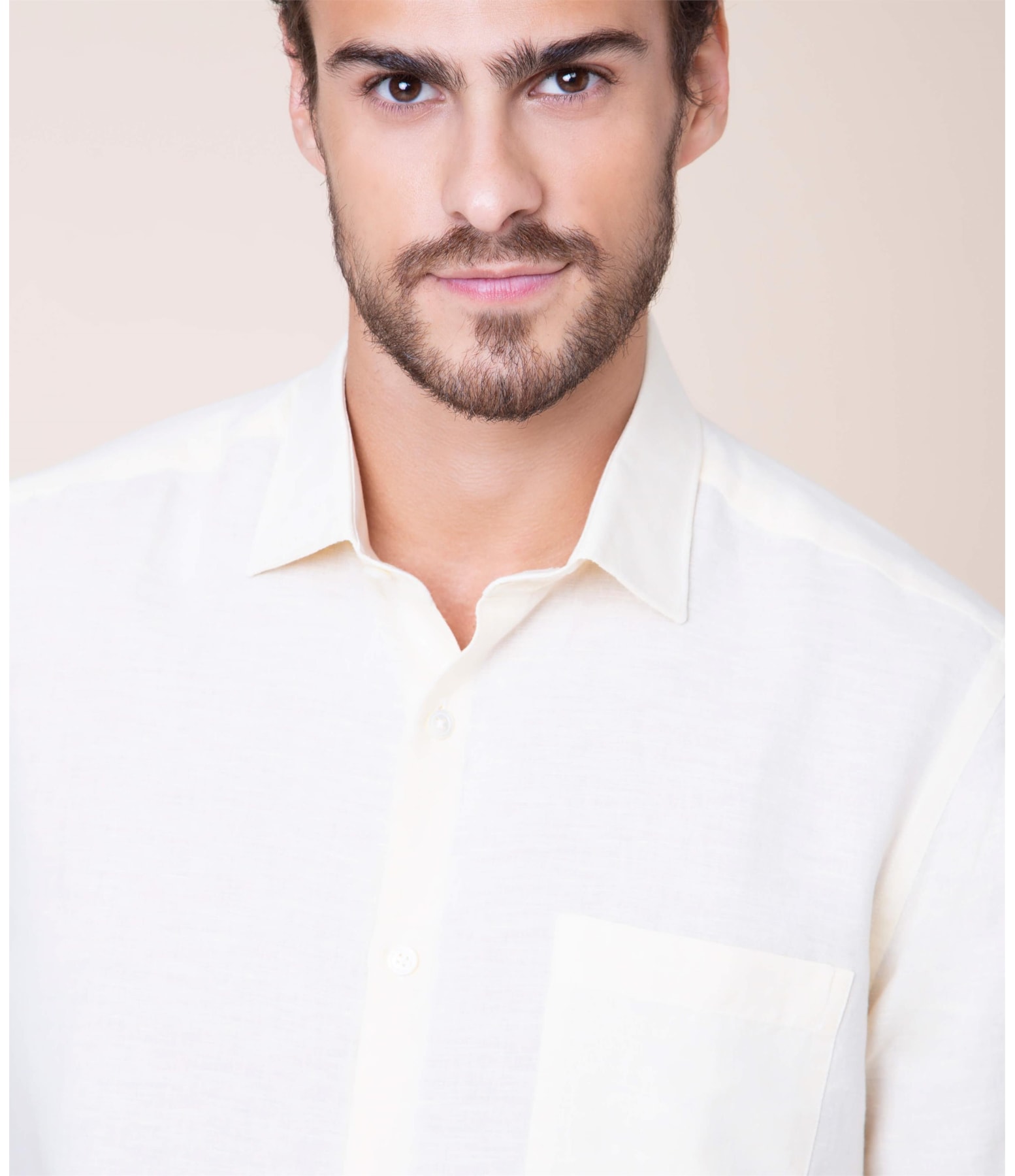Camisa Linho  Cross Dye Amarelo