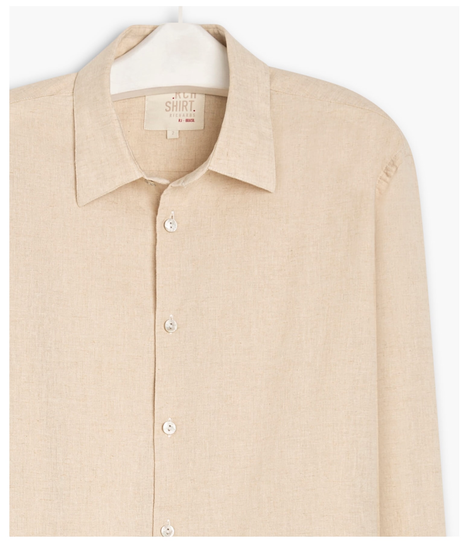 Camisa Linho  Cross Dye Areia