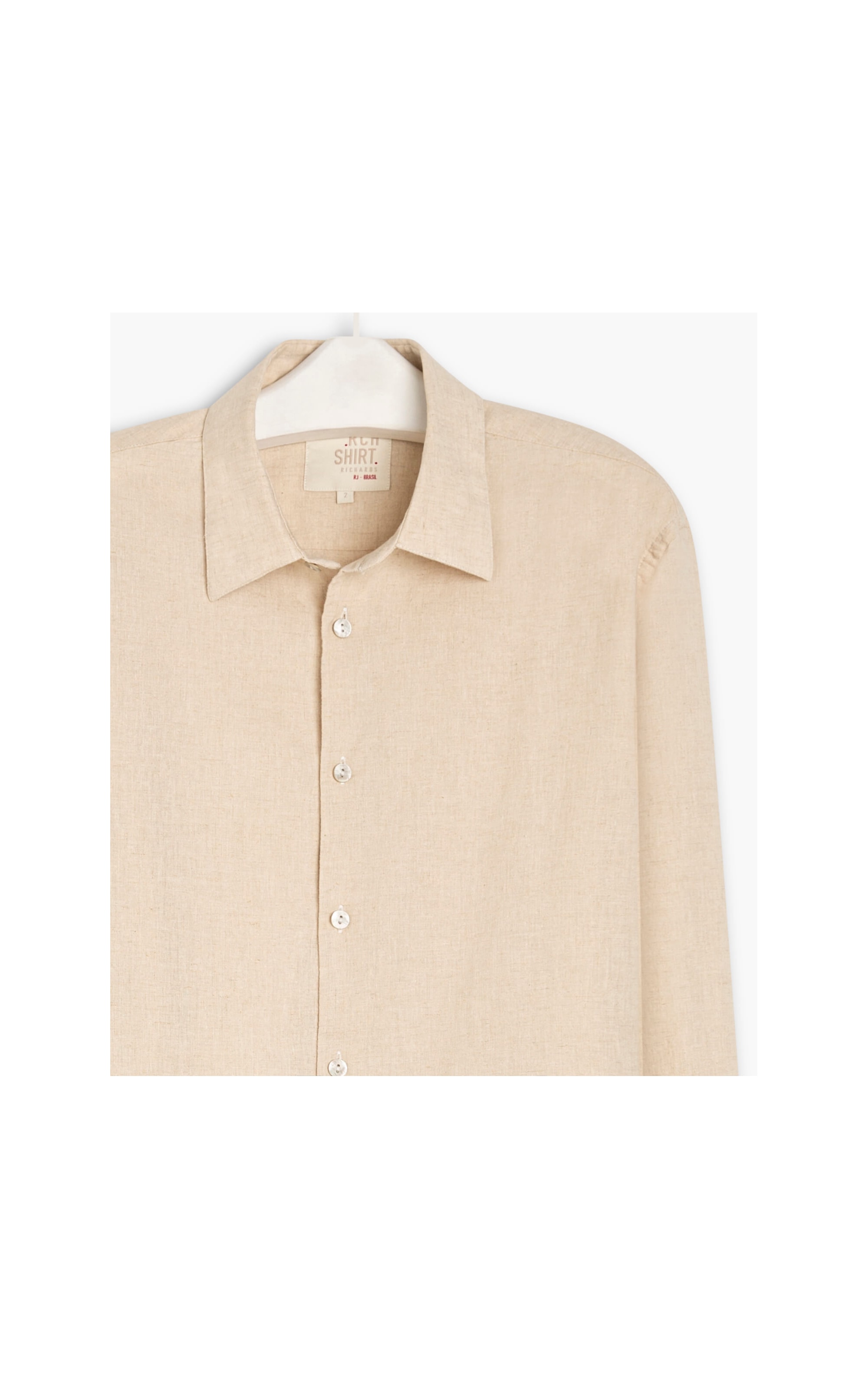 Camisa Linho  Cross Dye Areia