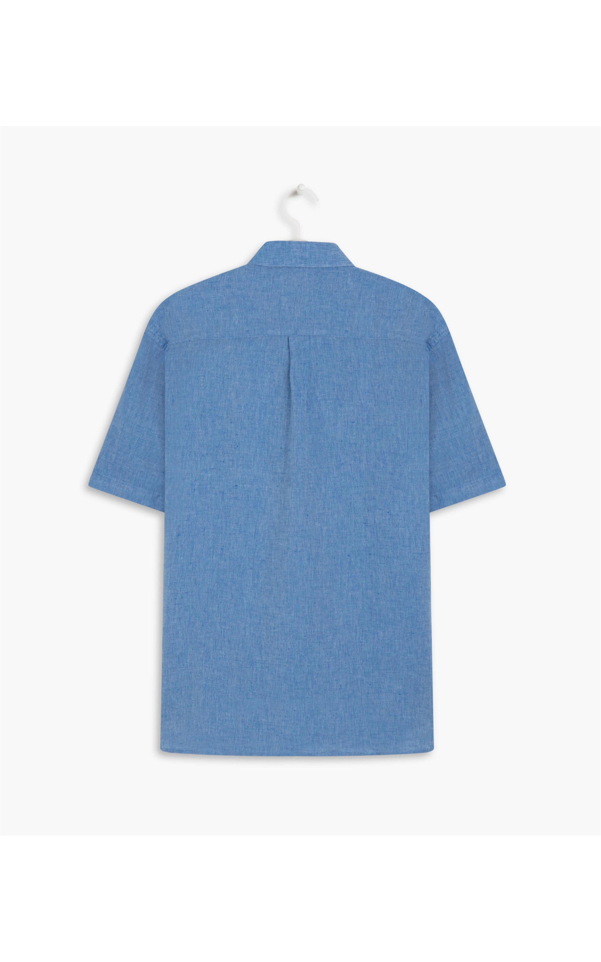 Camisa Linho  Cross Dye Azul Bic
