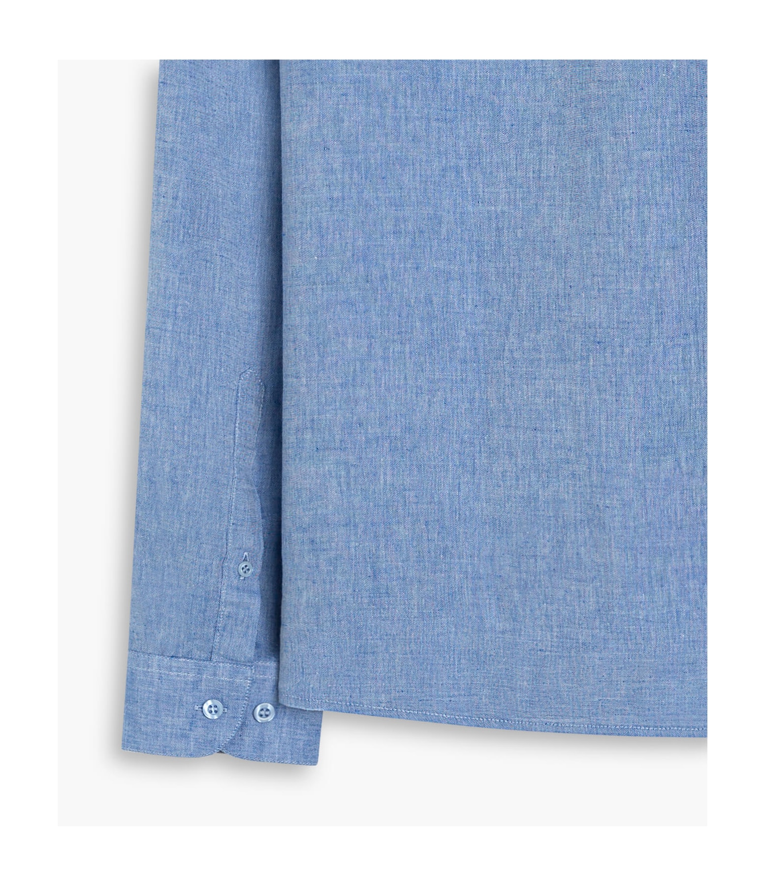 Camisa Linho  Cross Dye Azul Bic