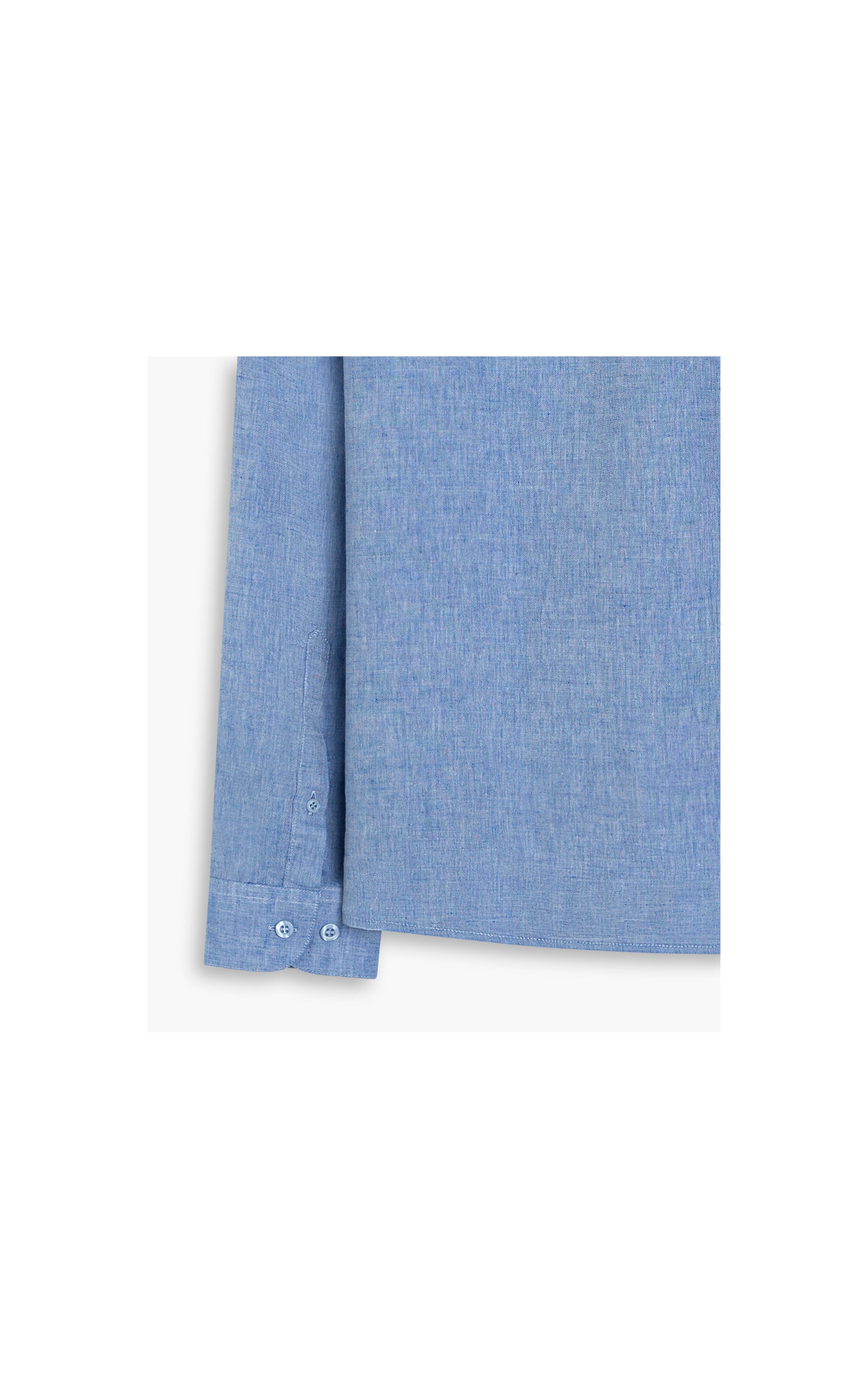 Camisa Linho  Cross Dye Azul Bic