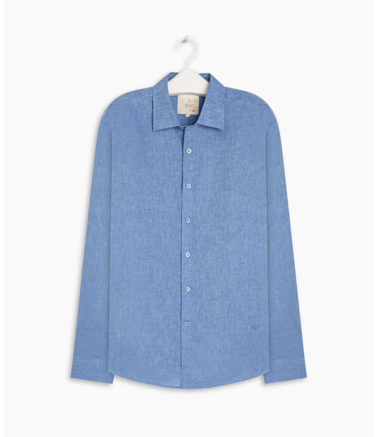 Camisa Linho  Cross Dye Azul Bic