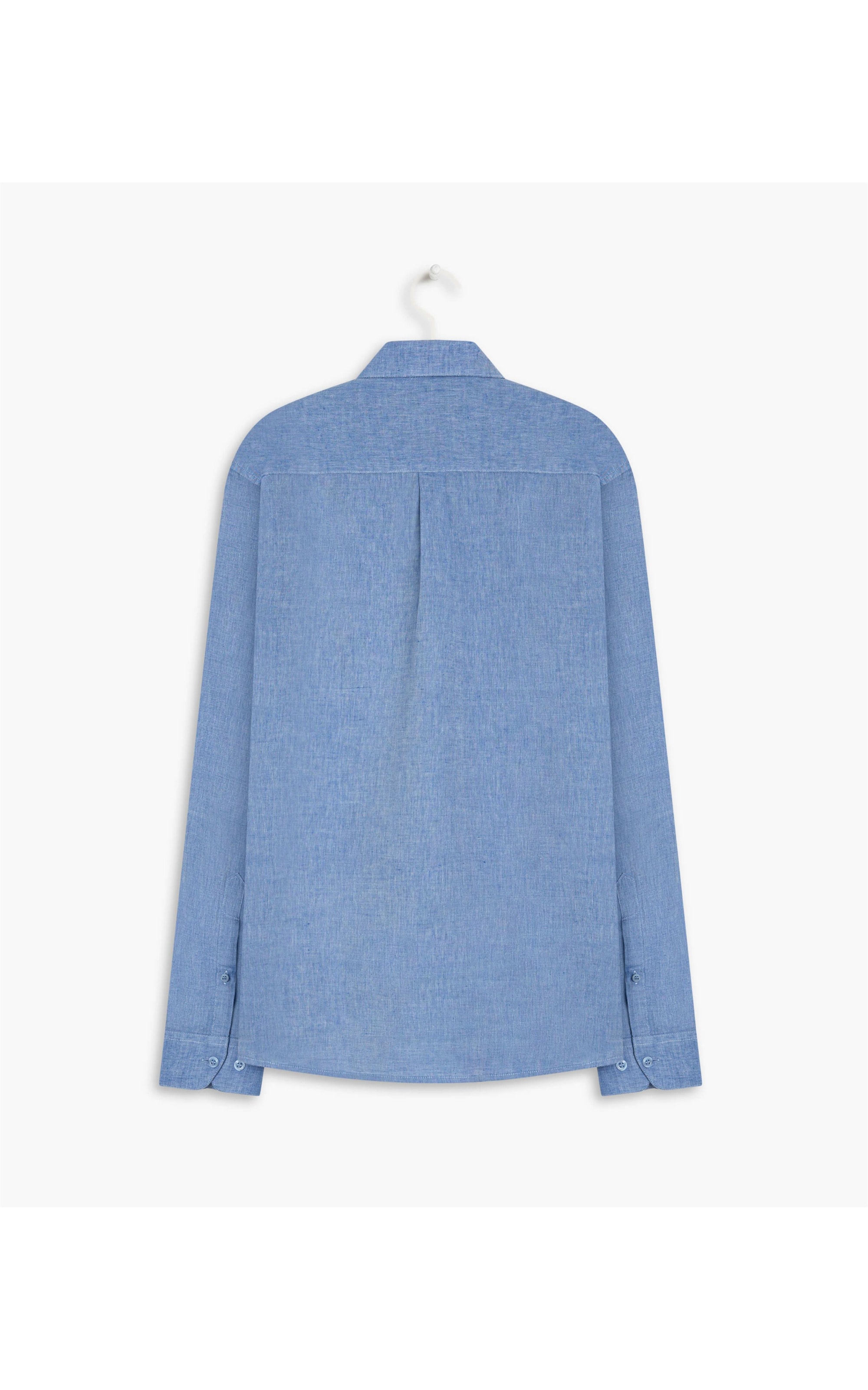Camisa Linho  Cross Dye Azul Bic