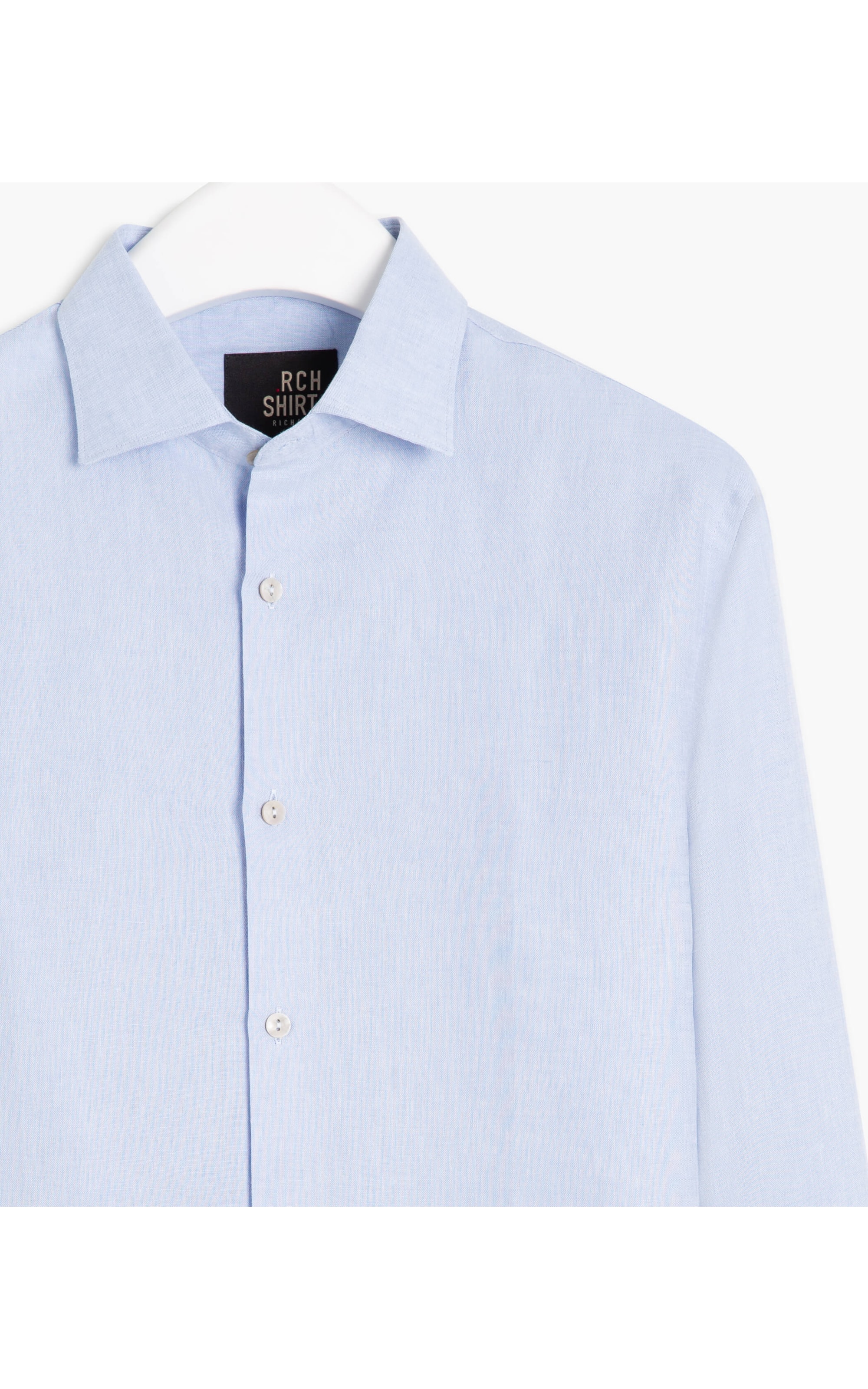 Camisa Linho  Cross Dye Azul Bic
