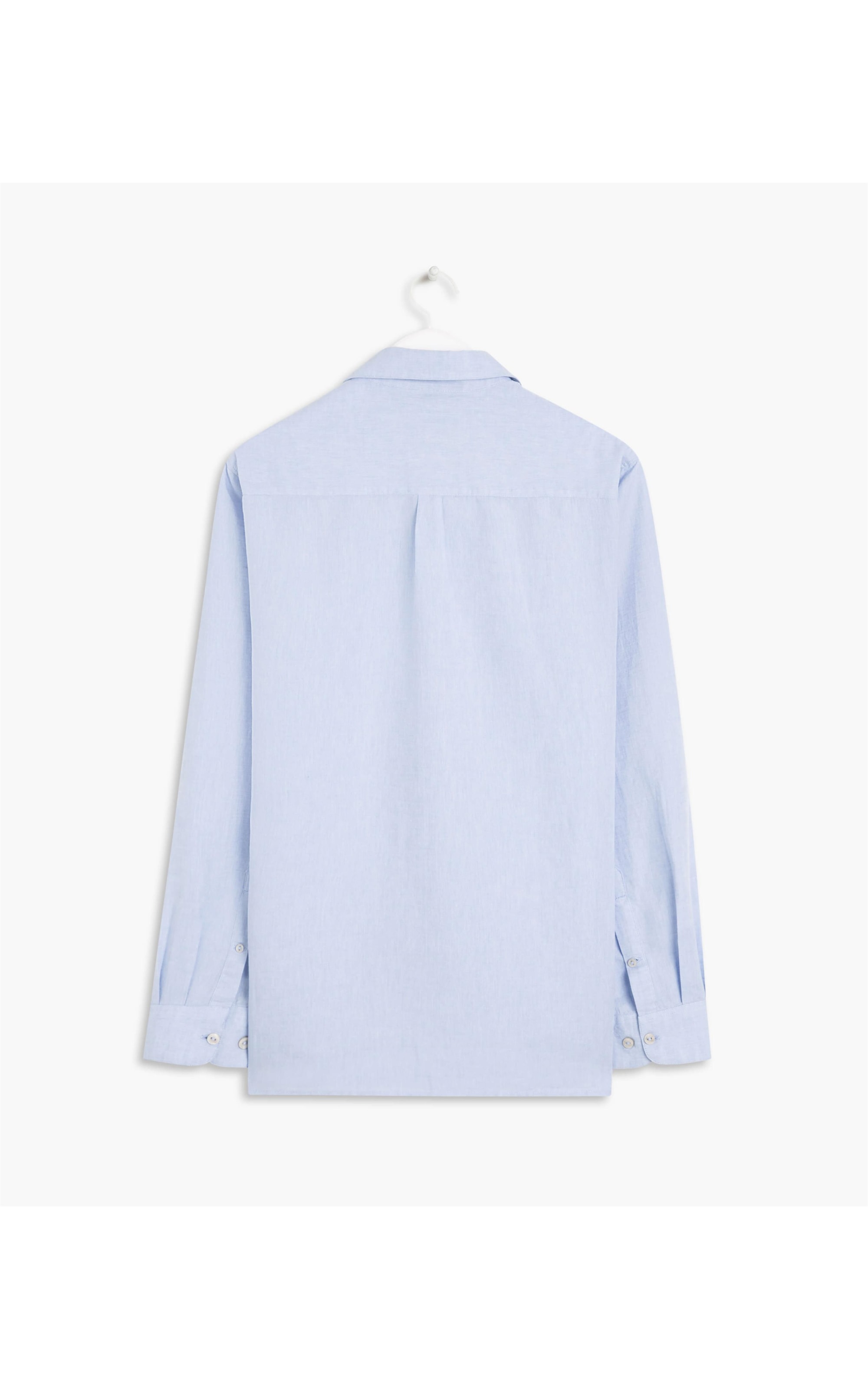 Camisa Linho  Cross Dye Azul Bic
