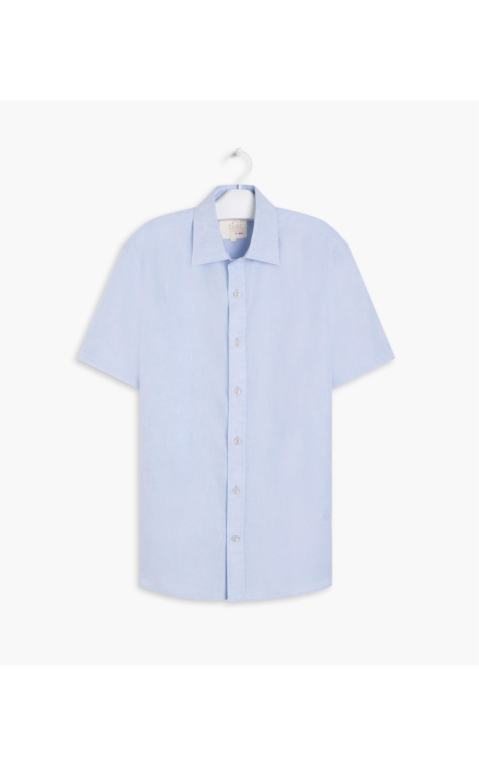 Camisa Linho  Cross Dye Azul Bic