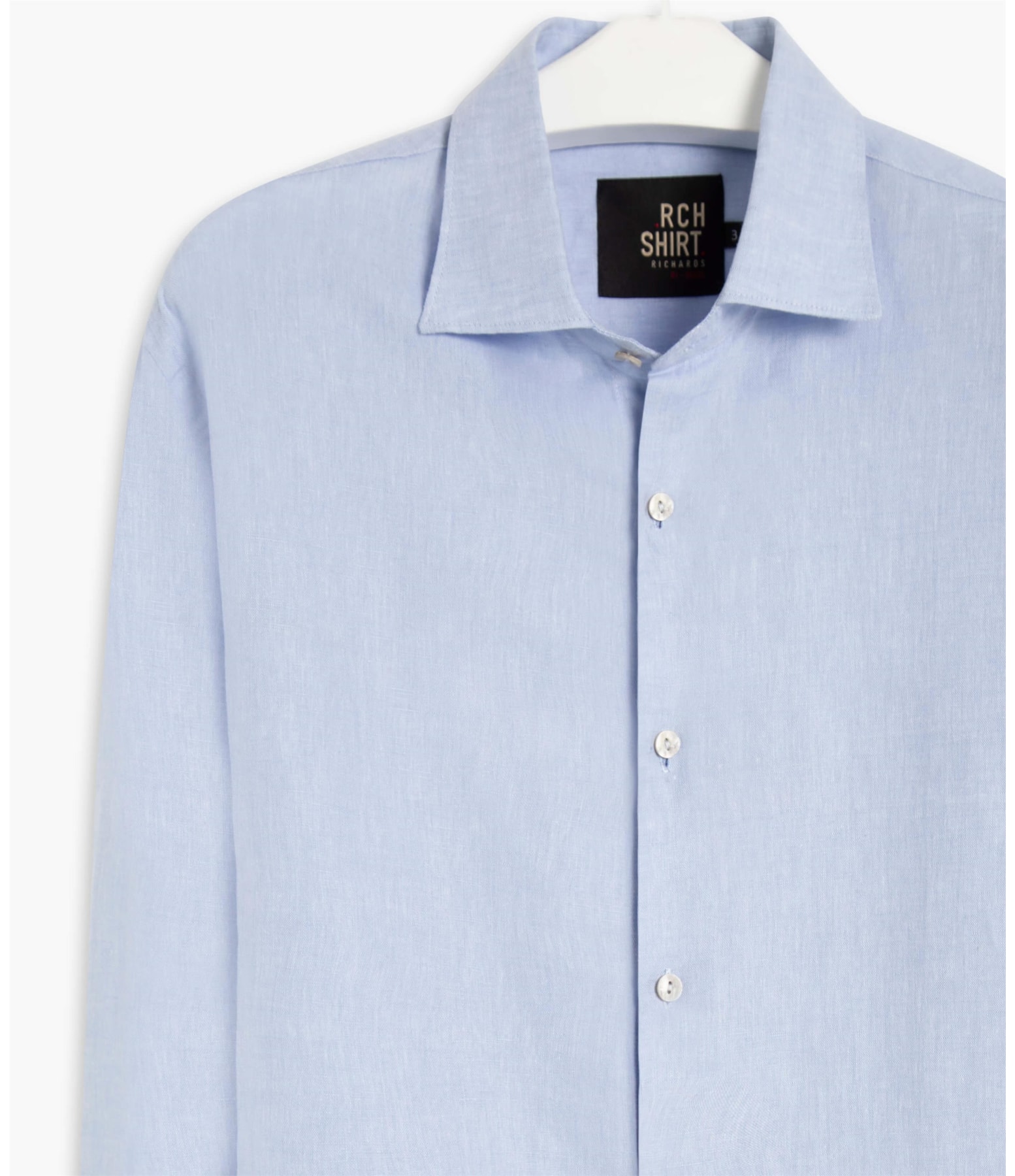 Camisa Linho  Cross Dye Azul Claro