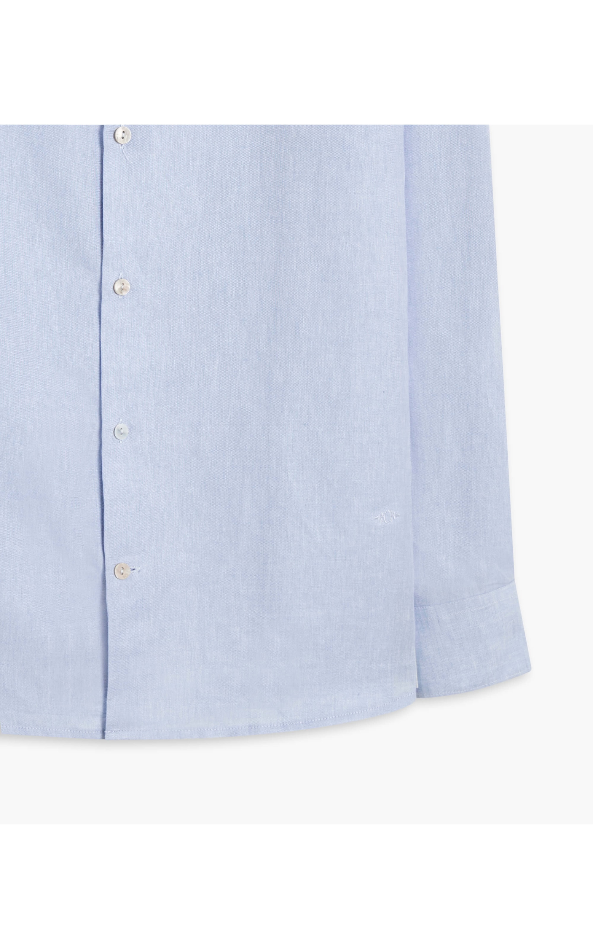 Camisa Linho  Cross Dye Azul Claro