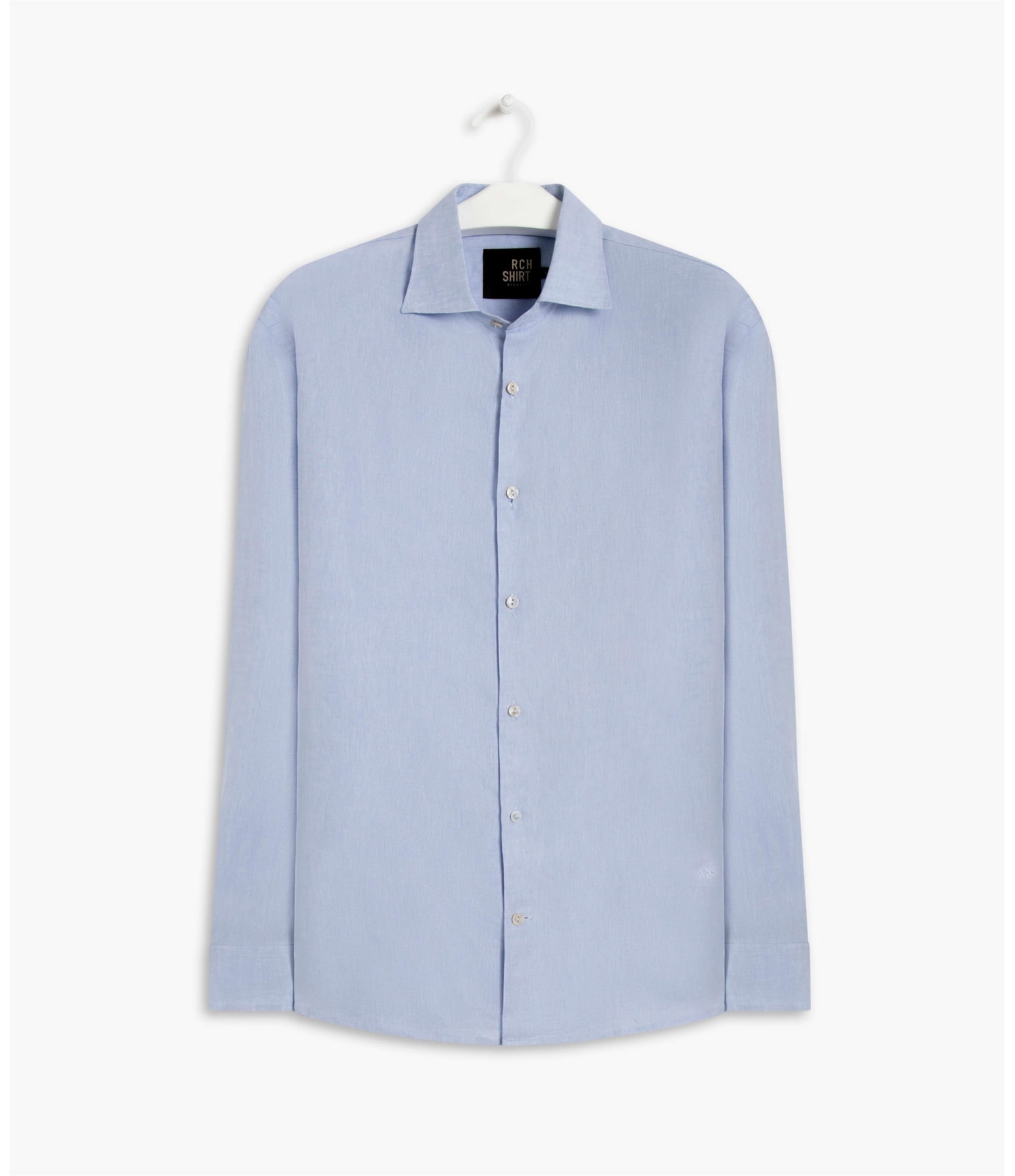 Camisa Linho  Cross Dye Azul Claro