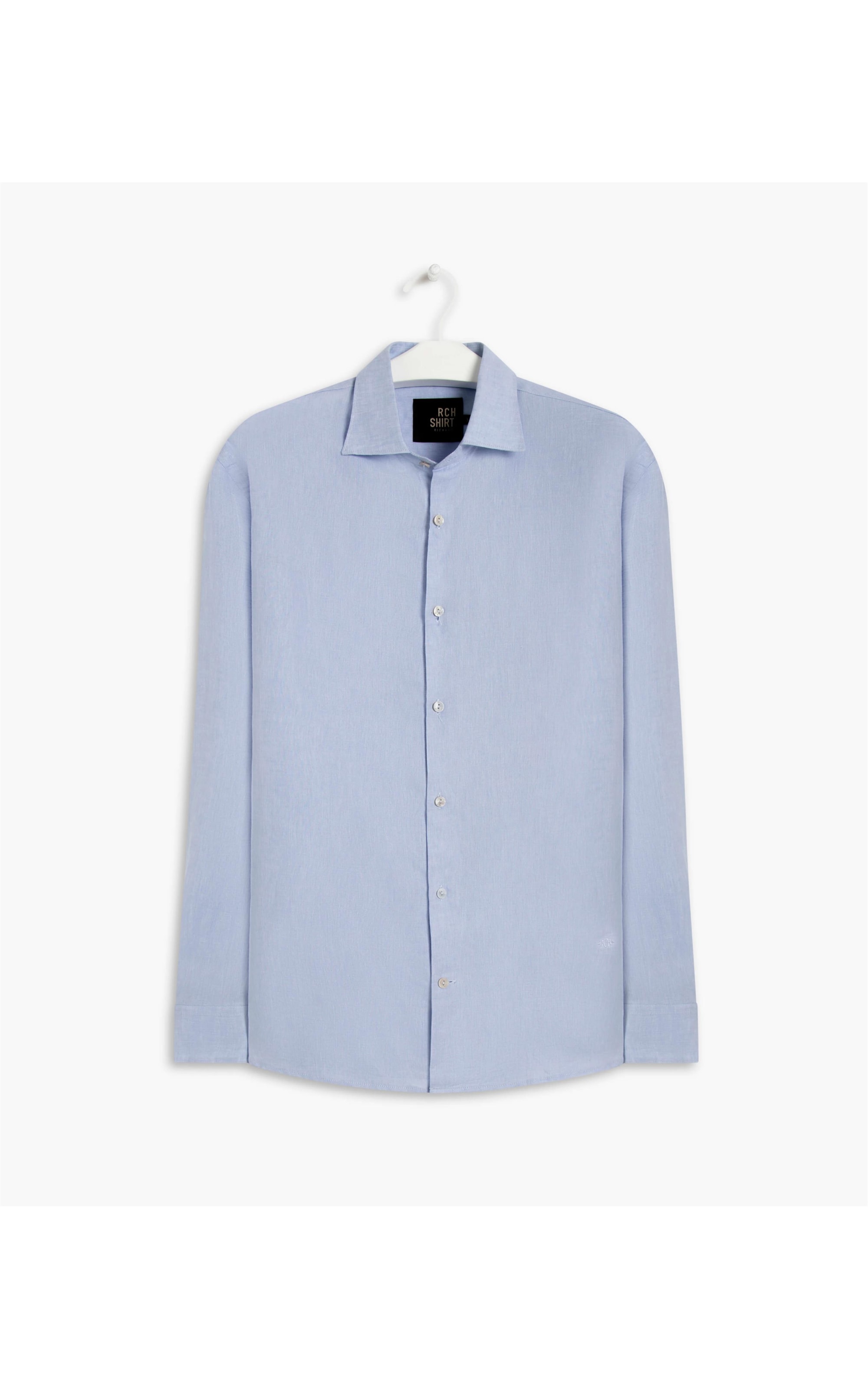Camisa Linho  Cross Dye Azul Claro