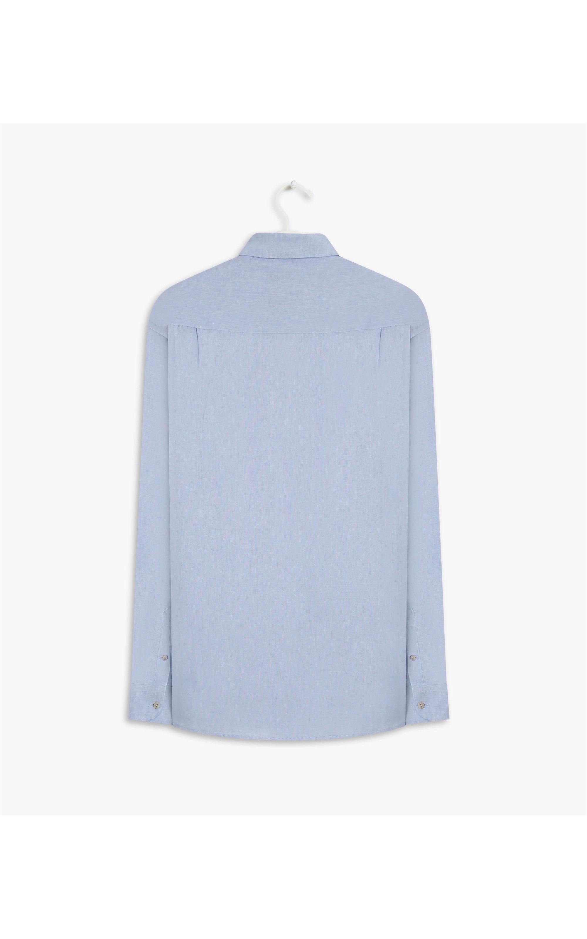 Camisa Linho  Cross Dye Azul Claro