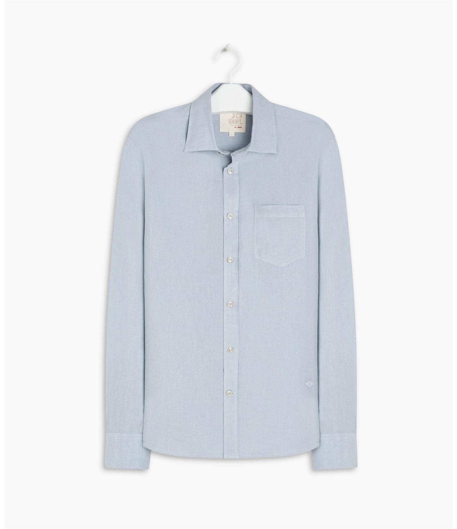 Camisa Linho  Cross Dye Azul Claro