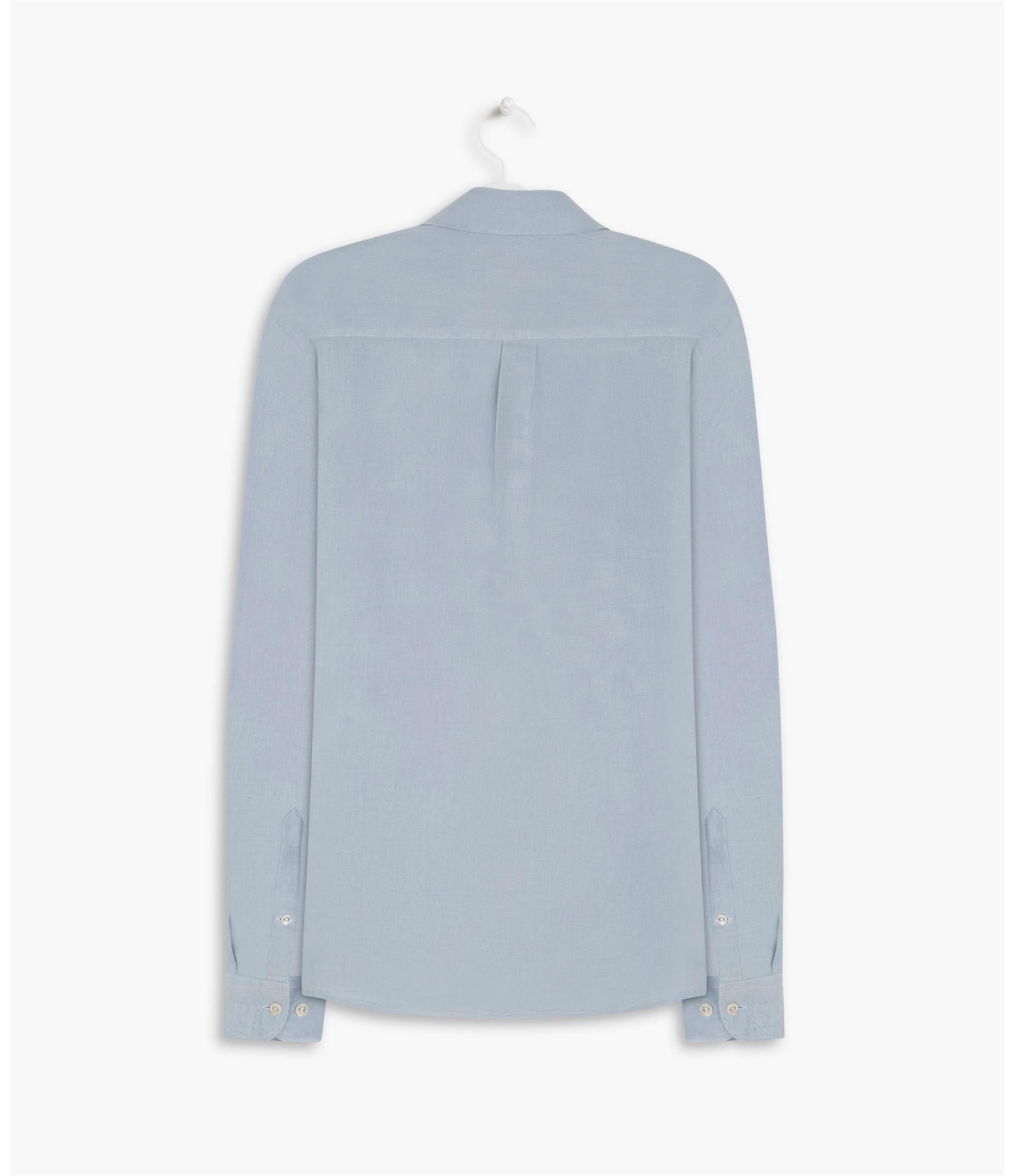 Camisa Linho  Cross Dye Azul Claro