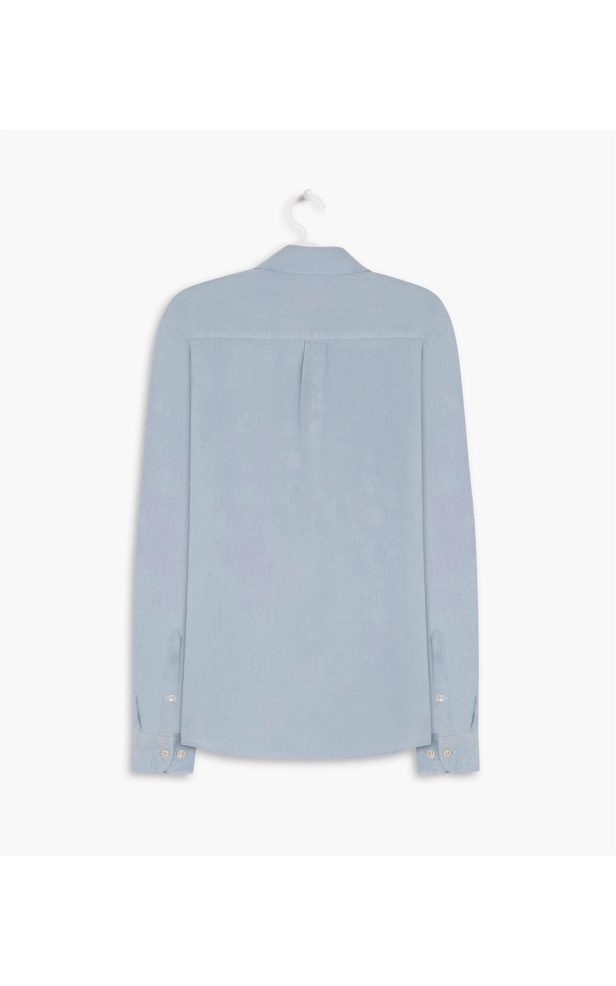 Camisa Linho  Cross Dye Azul Claro