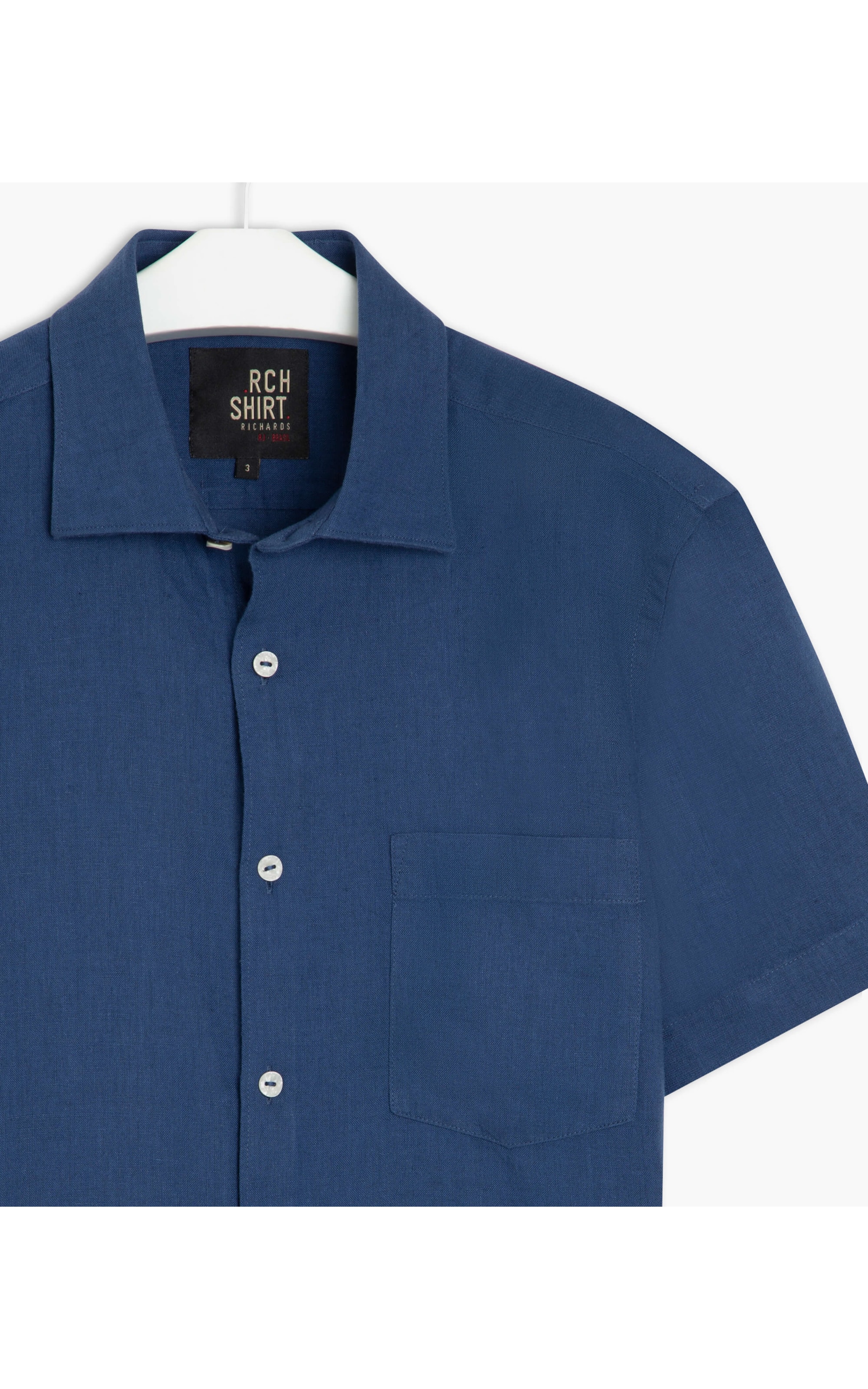 Camisa Linho  Cross Dye Azul Jeans