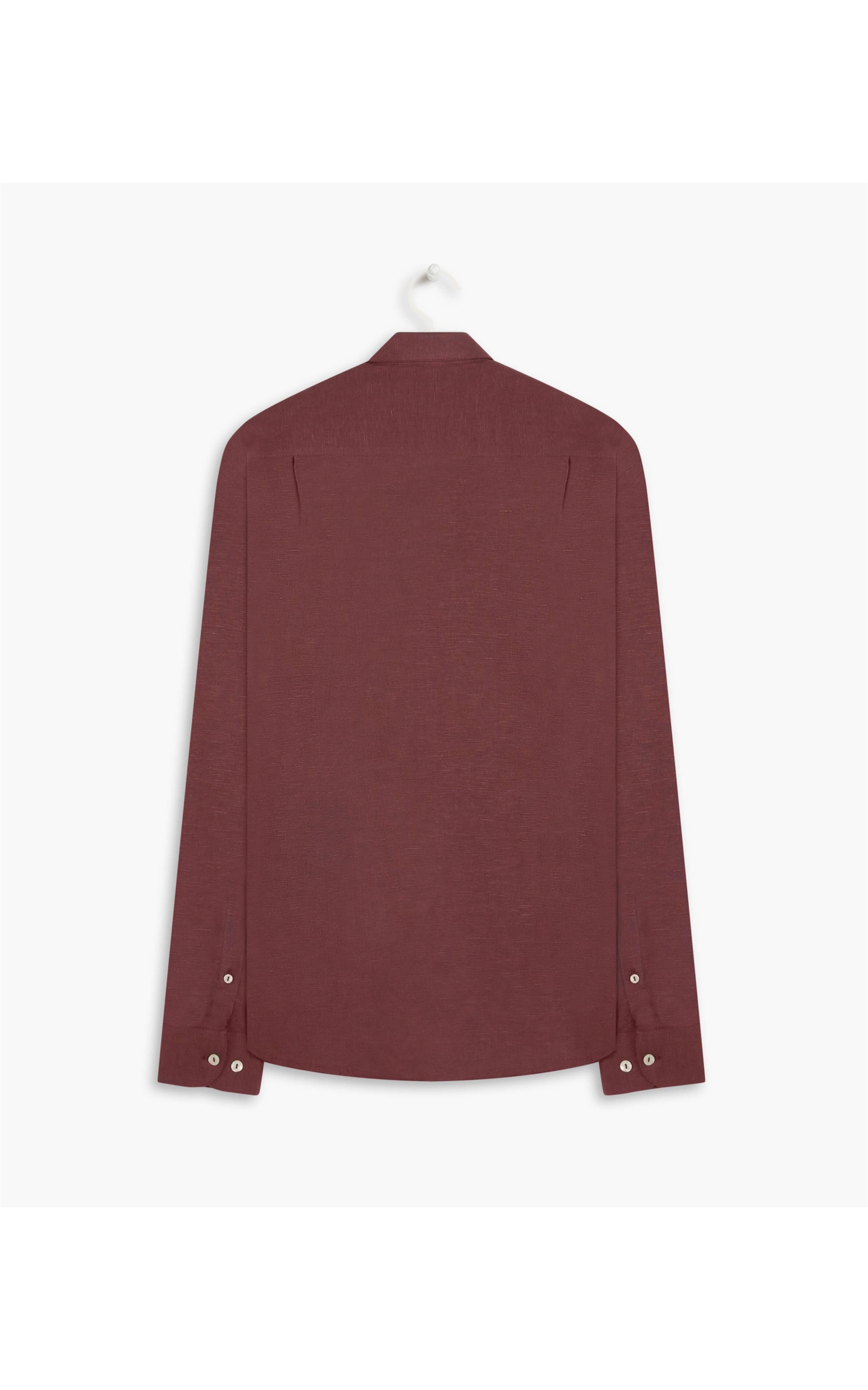 Camisa Linho  Cross Dye Bordeaux