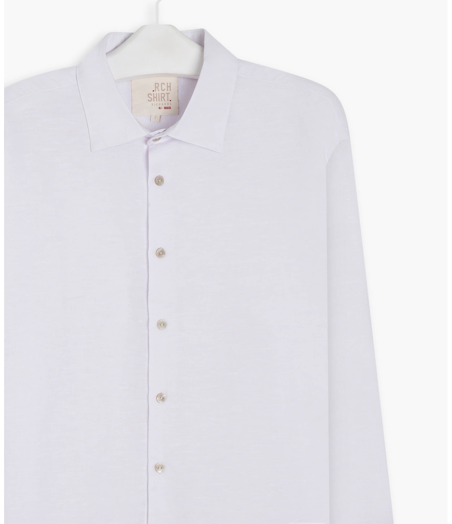 Camisa Linho  Cross Dye Branco