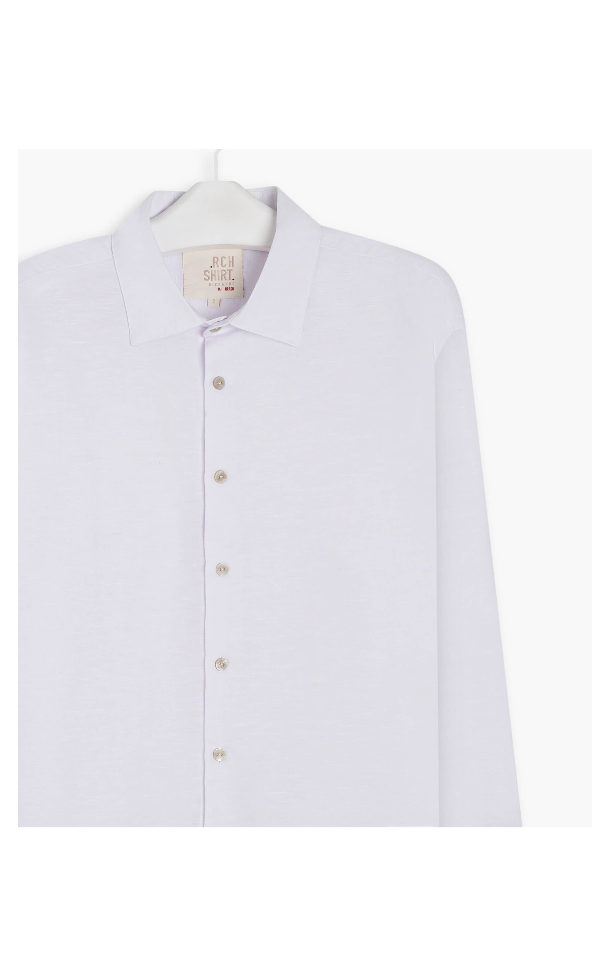 Camisa Linho  Cross Dye Branco