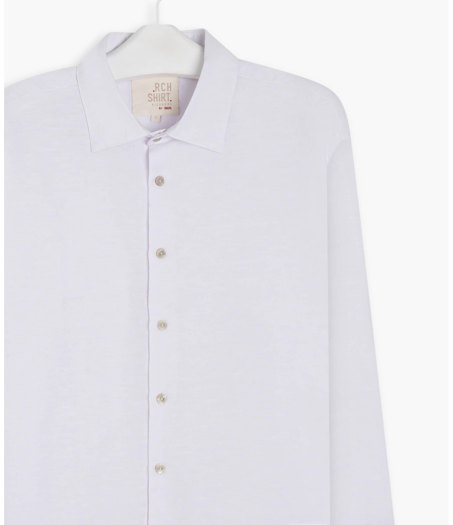 Camisa Linho  Cross Dye Branco