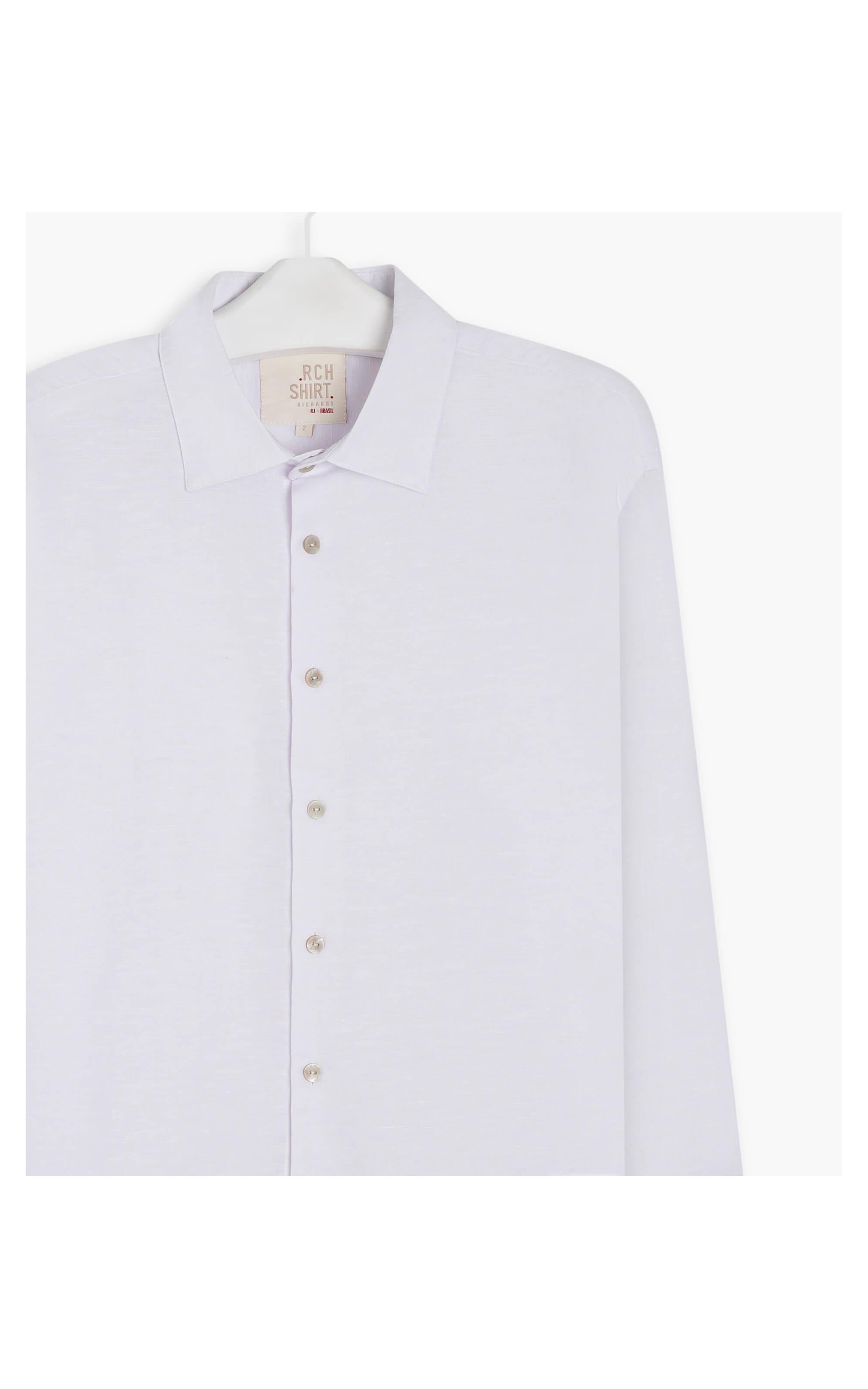 Camisa Linho  Cross Dye Branco