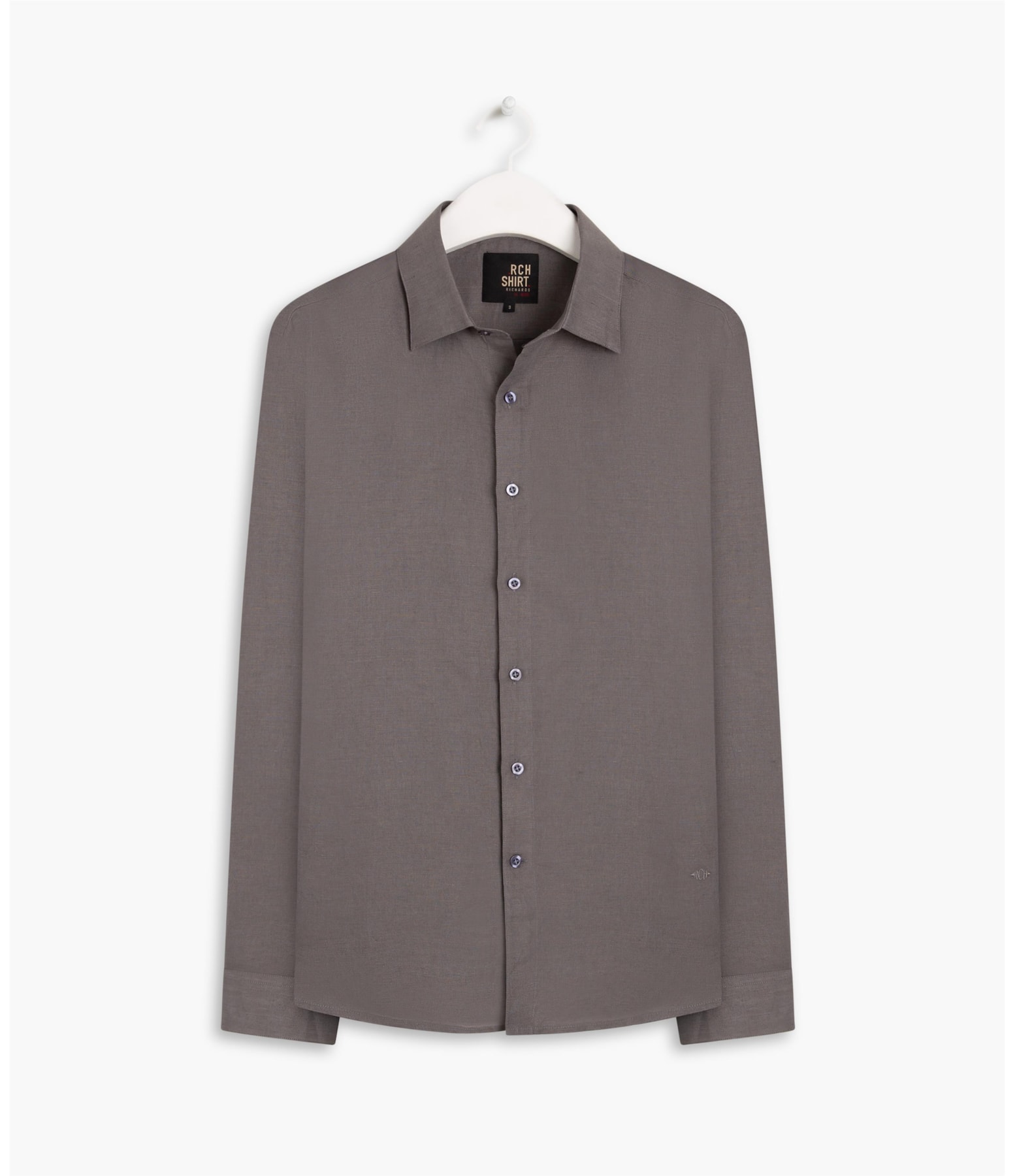 Camisa Linho  Cross Dye Cinza