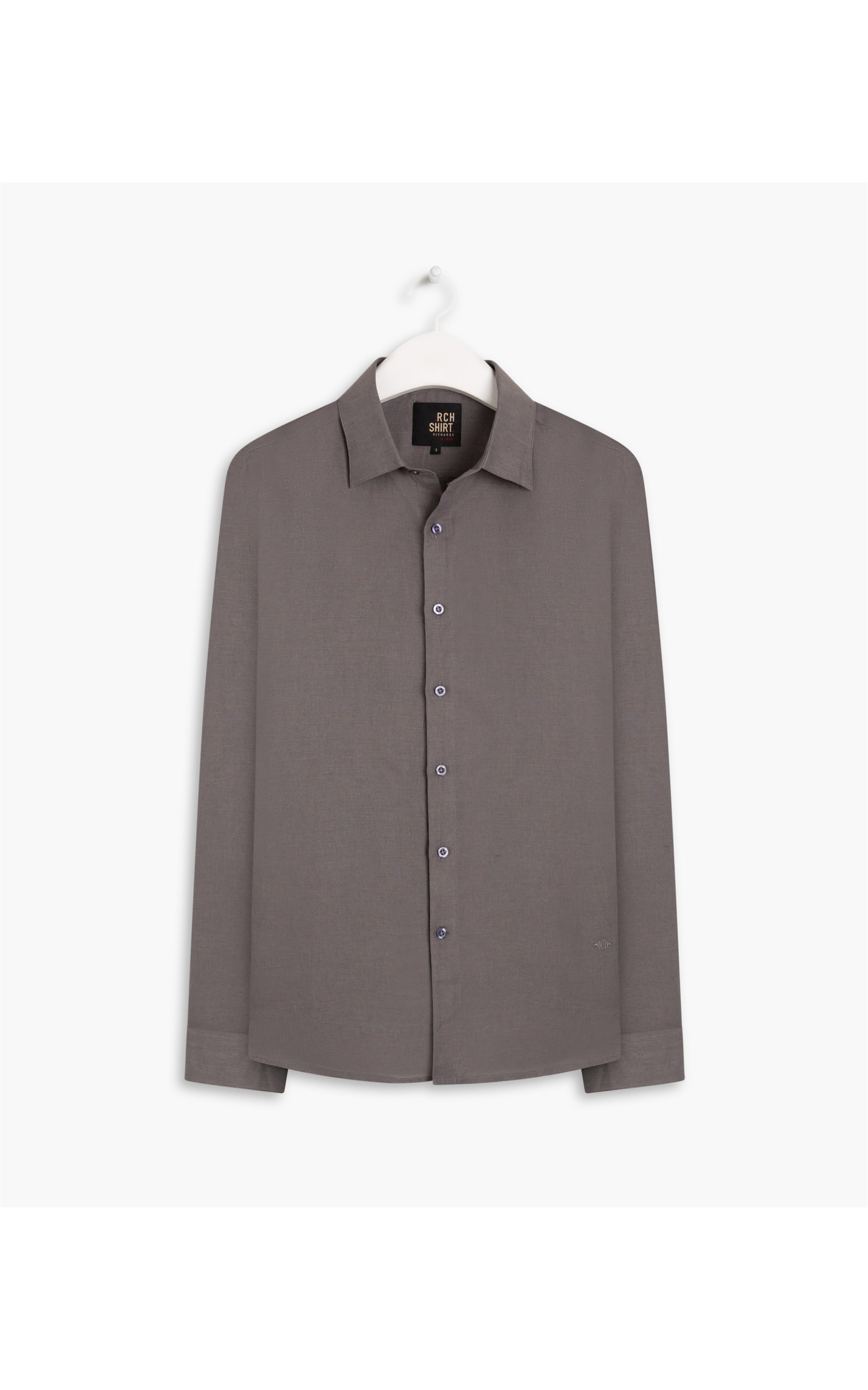 Camisa Linho  Cross Dye Cinza