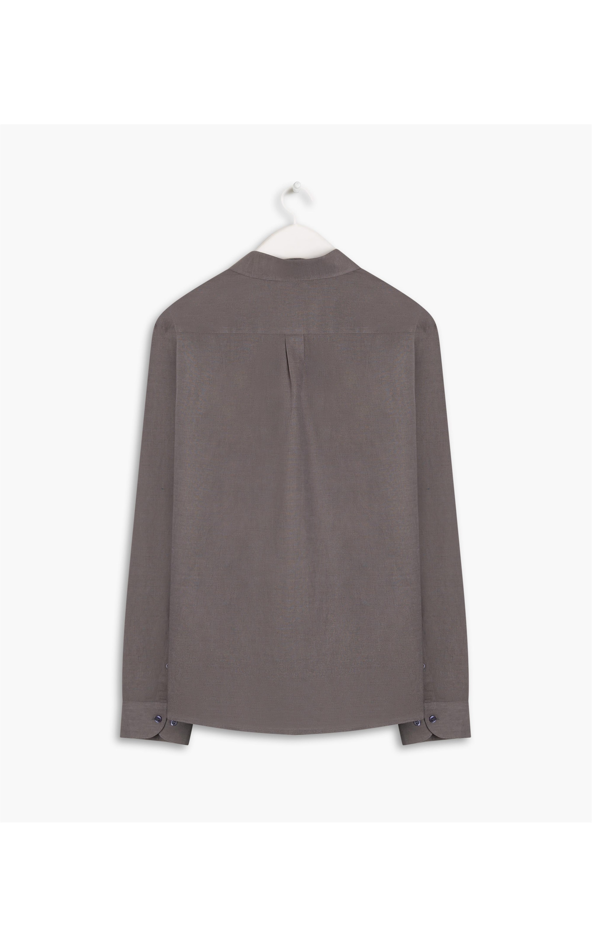 Camisa Linho  Cross Dye Cinza