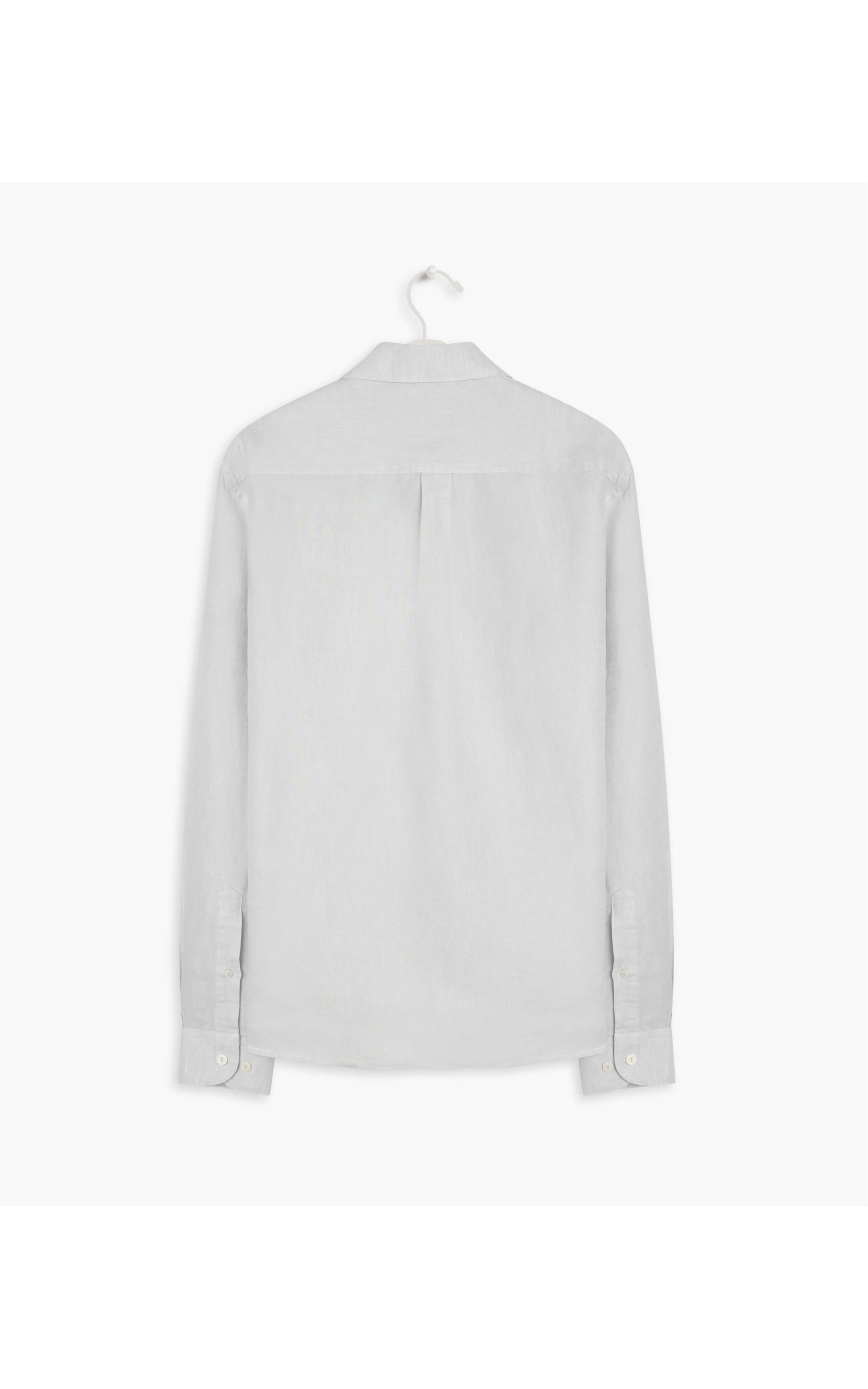 Camisa Linho  Cross Dye Cinza Claro