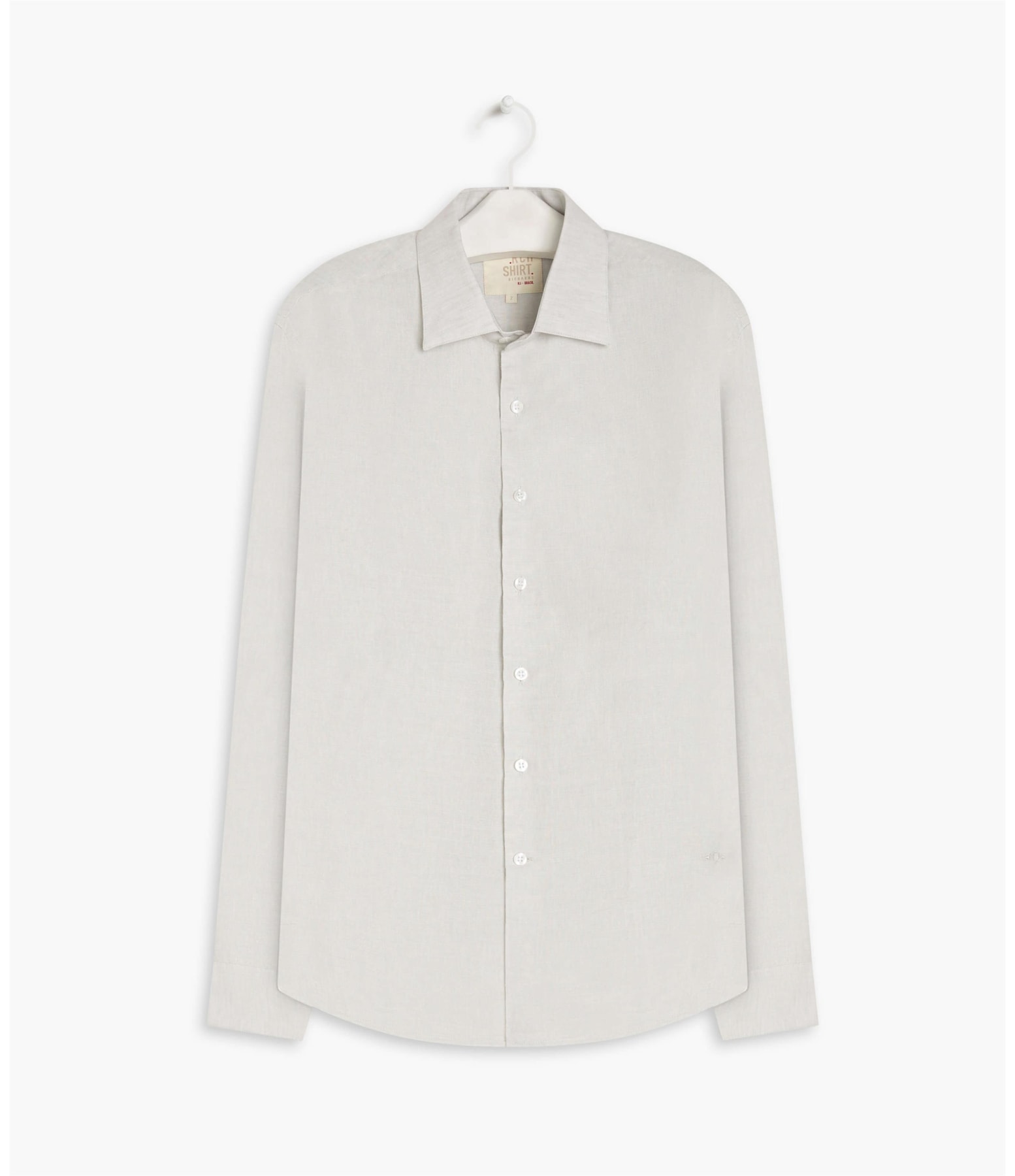 Camisa Linho  Cross Dye Cinza Claro