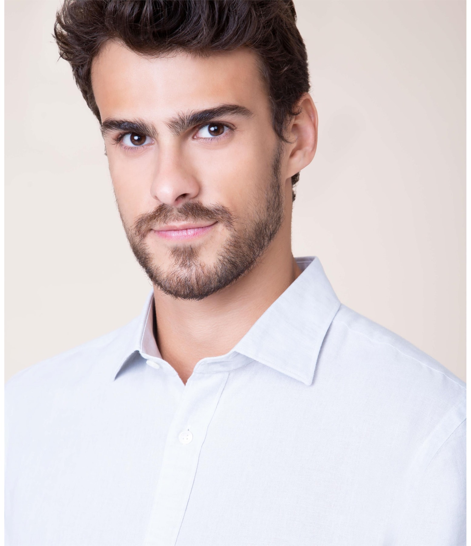 Camisa Linho  Cross Dye Cinza Claro