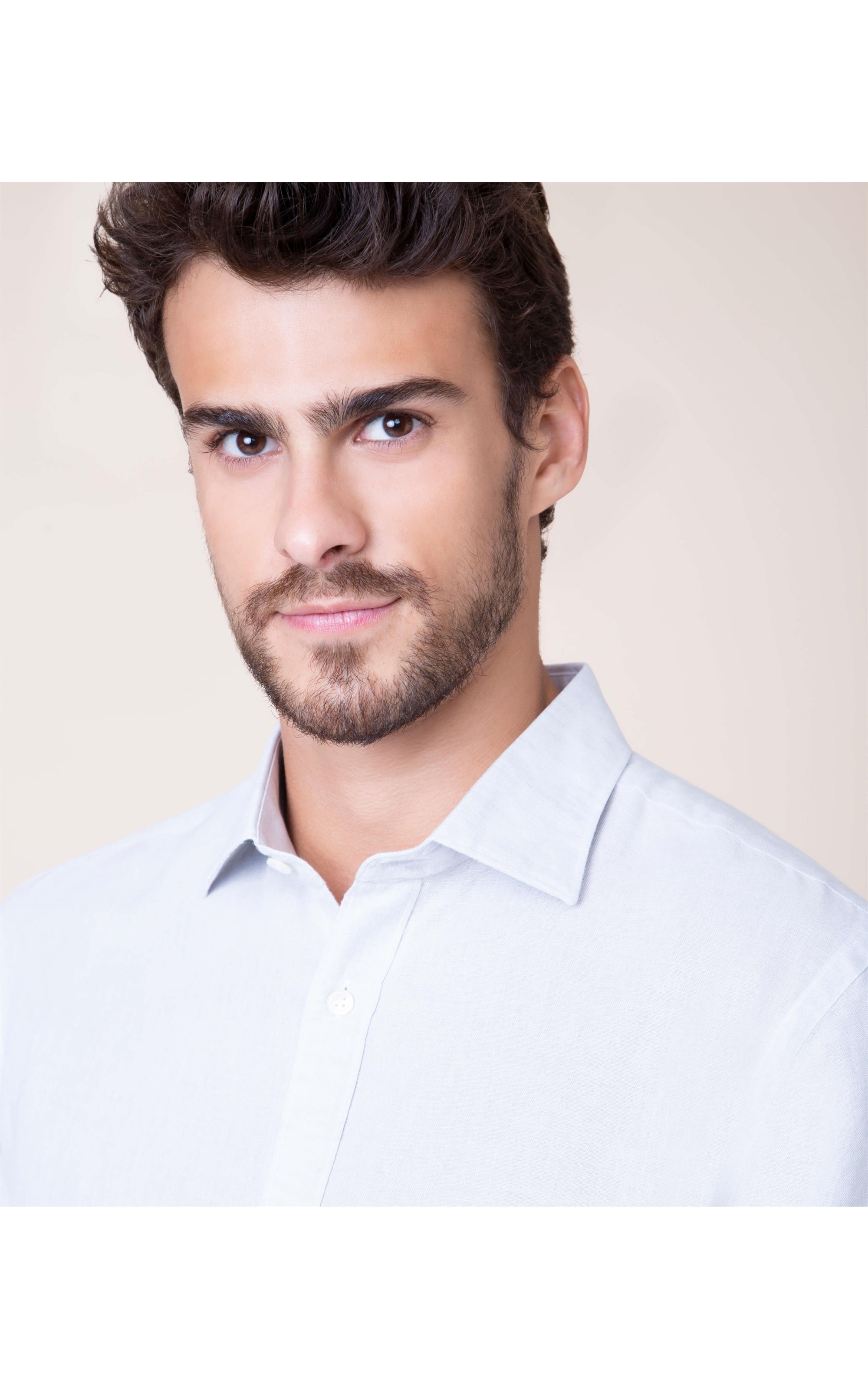 Camisa Linho  Cross Dye Cinza Claro