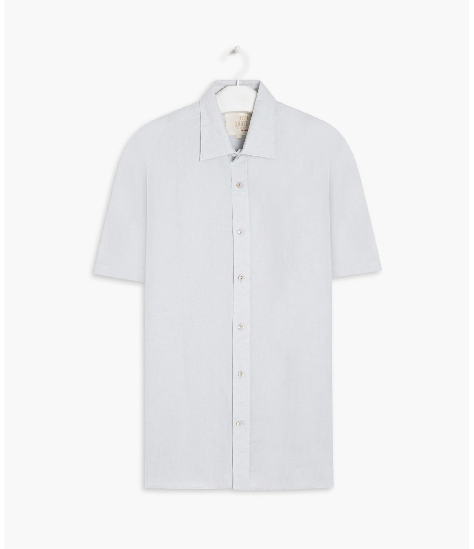 Camisa Linho  Cross Dye Cinza Claro