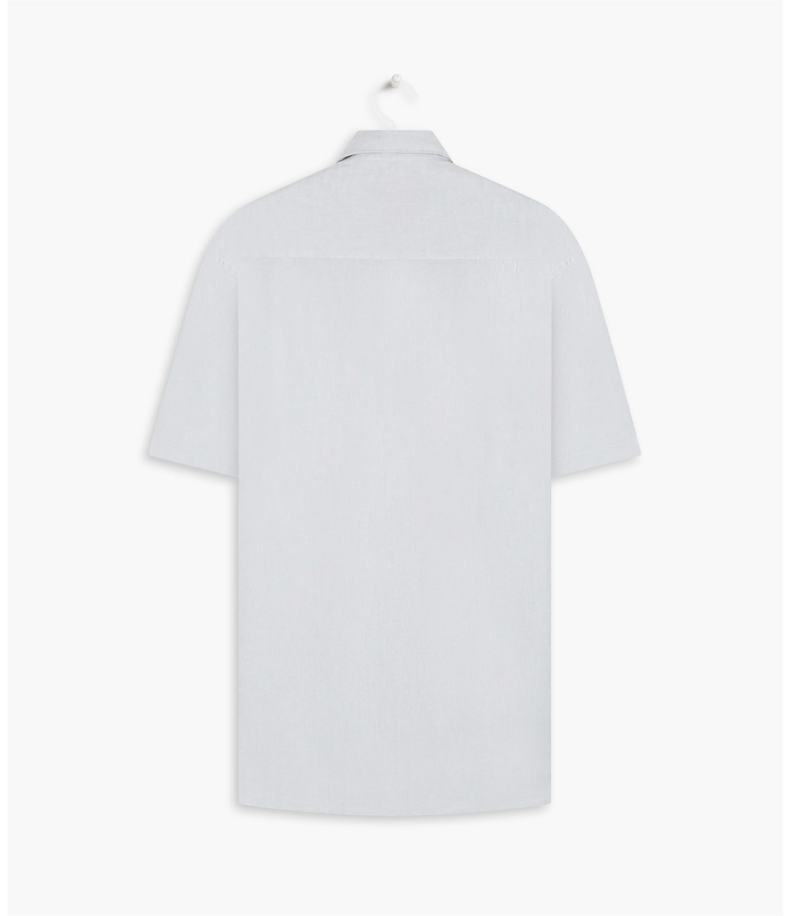 Camisa Linho  Cross Dye Cinza Claro