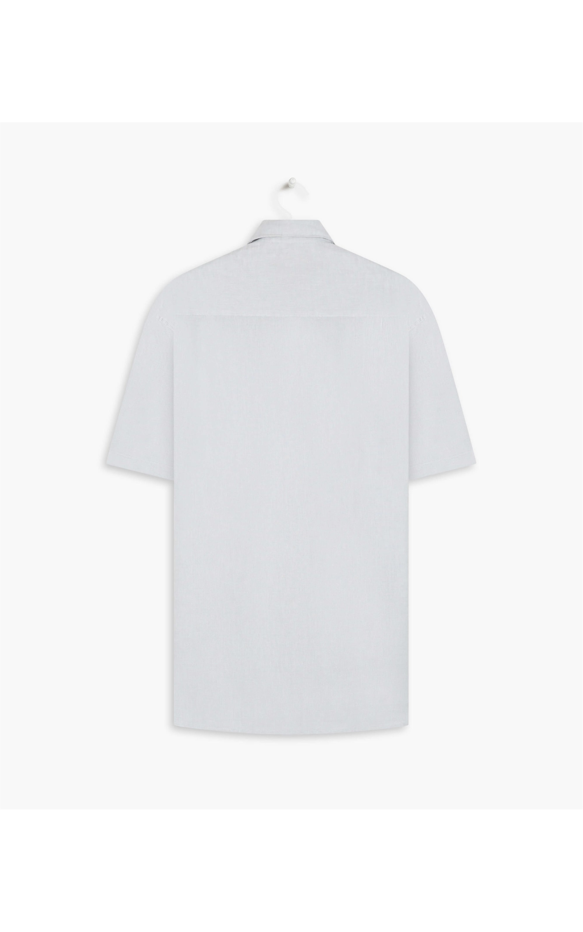 Camisa Linho  Cross Dye Cinza Claro